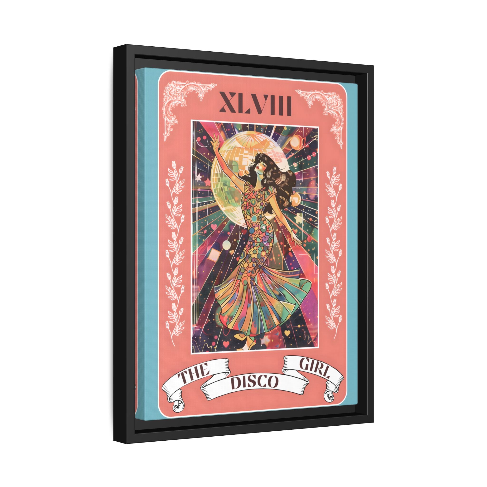 Framed Canvas - The Disco Girl