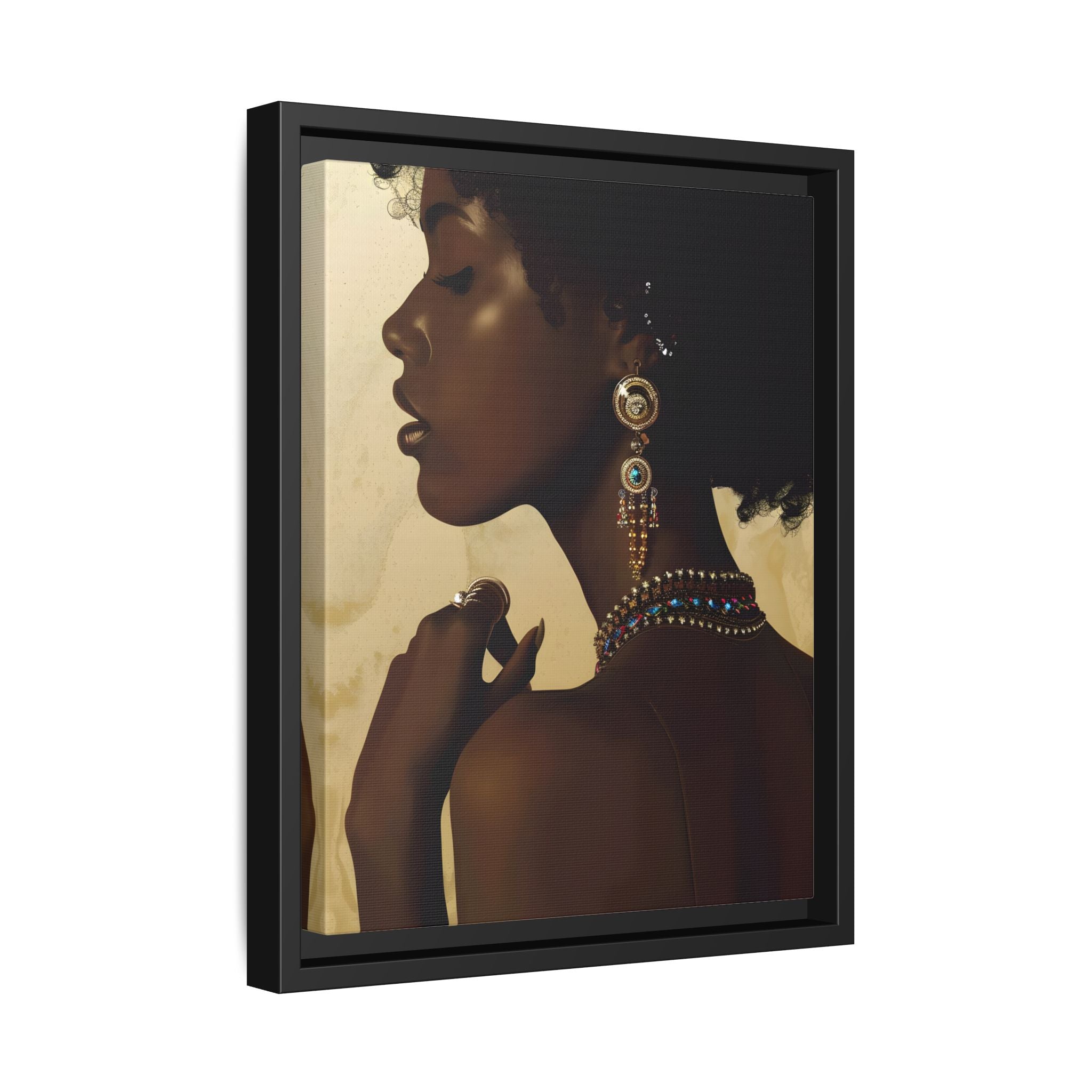 Framed Canvas - Regal Jewel Toned Muse
