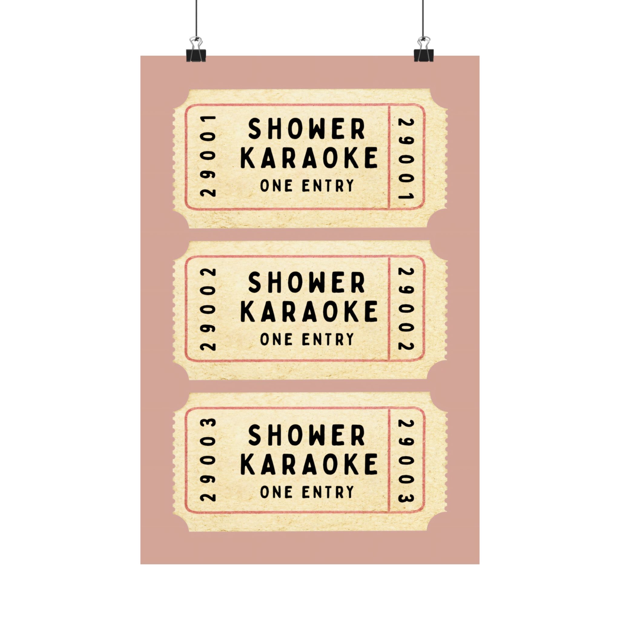 Shower Karaoke Admit Ticket