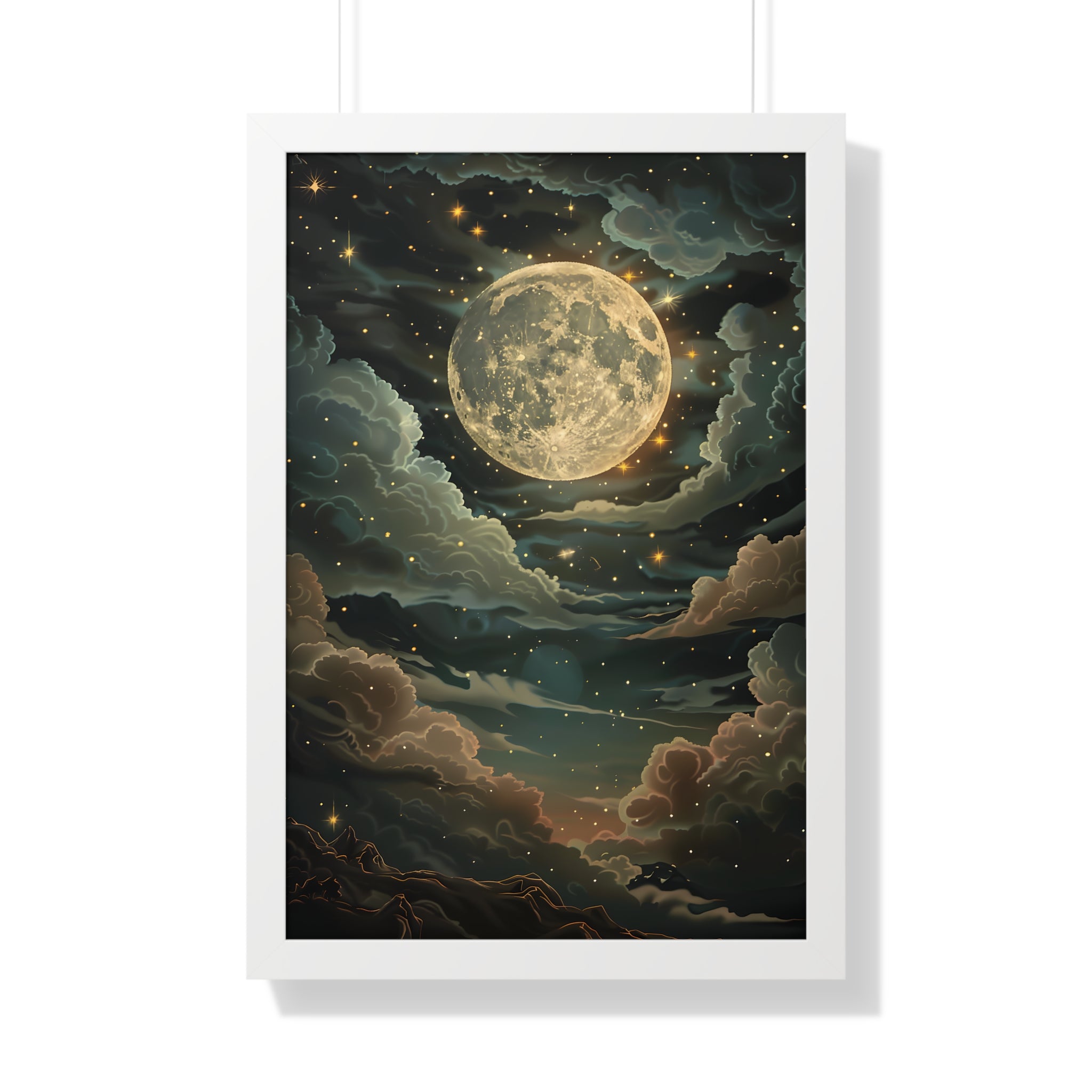 Framed Paper Print - Enchanting Lunar Glow