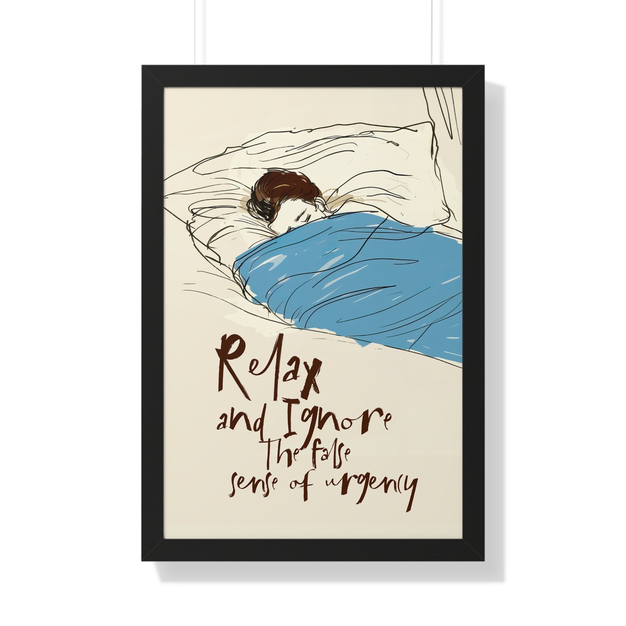 Framed Paper Print - Ignore the Urgency Quote