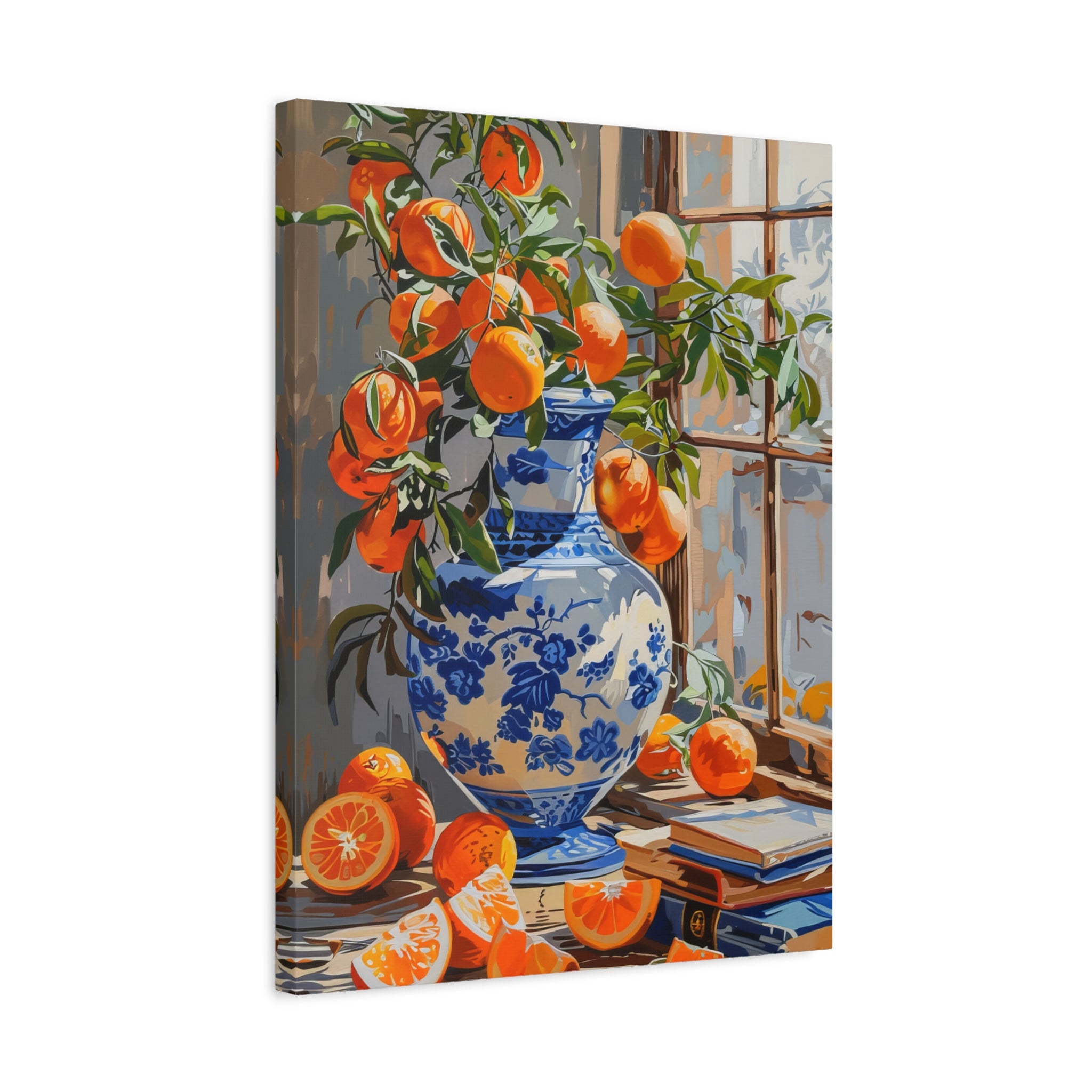 1.25" Matte Canvas - Sunlit Citrus & Porcelain