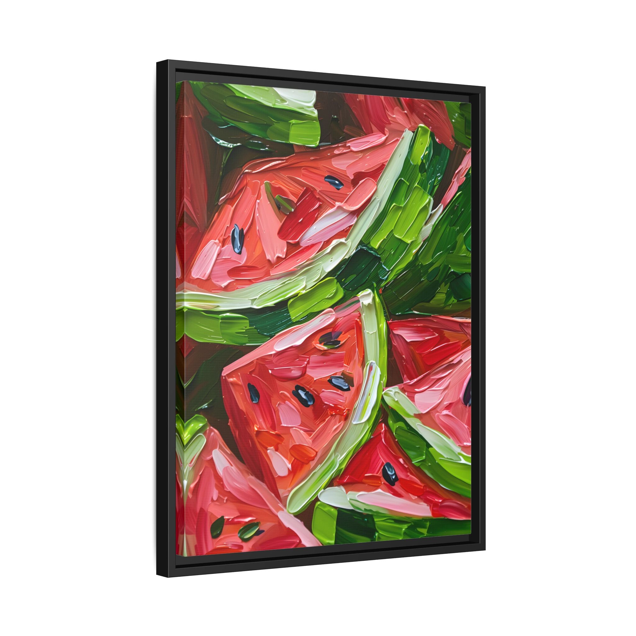 Framed Canvas - Juicy Watermelon Slices