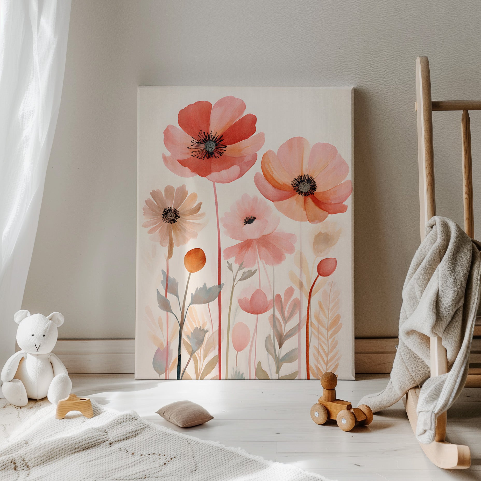 .75" Matte Canvas - Blush Bloom Bouquet