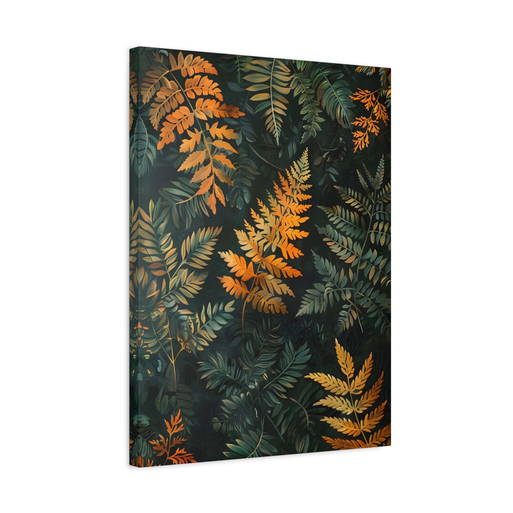 1.25" Matte Canvas - Golden Fern Elegance