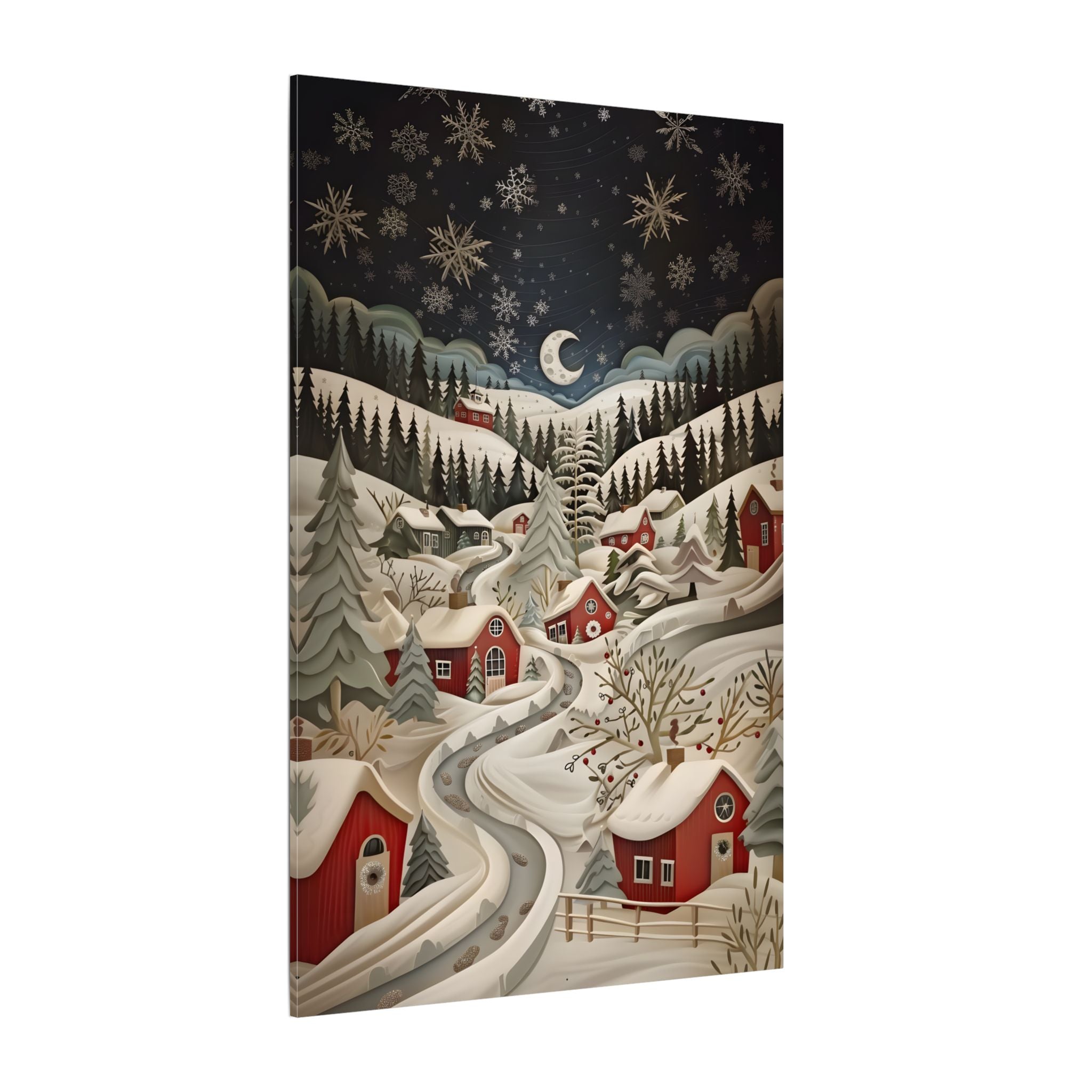 .75" Matte Canvas - Silent Snowfall Village