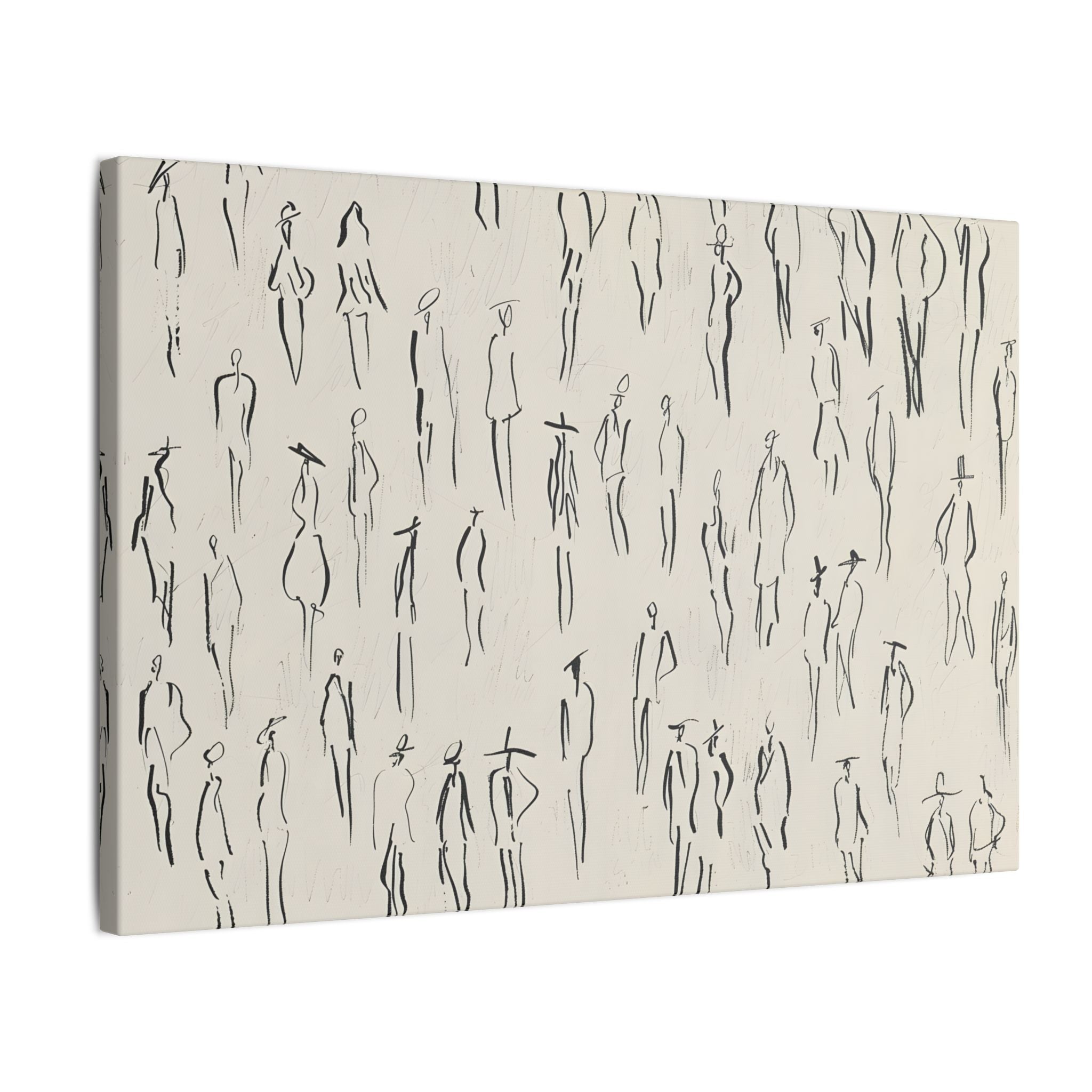 .75" Matte Canvas - Crowd in Motion Linework