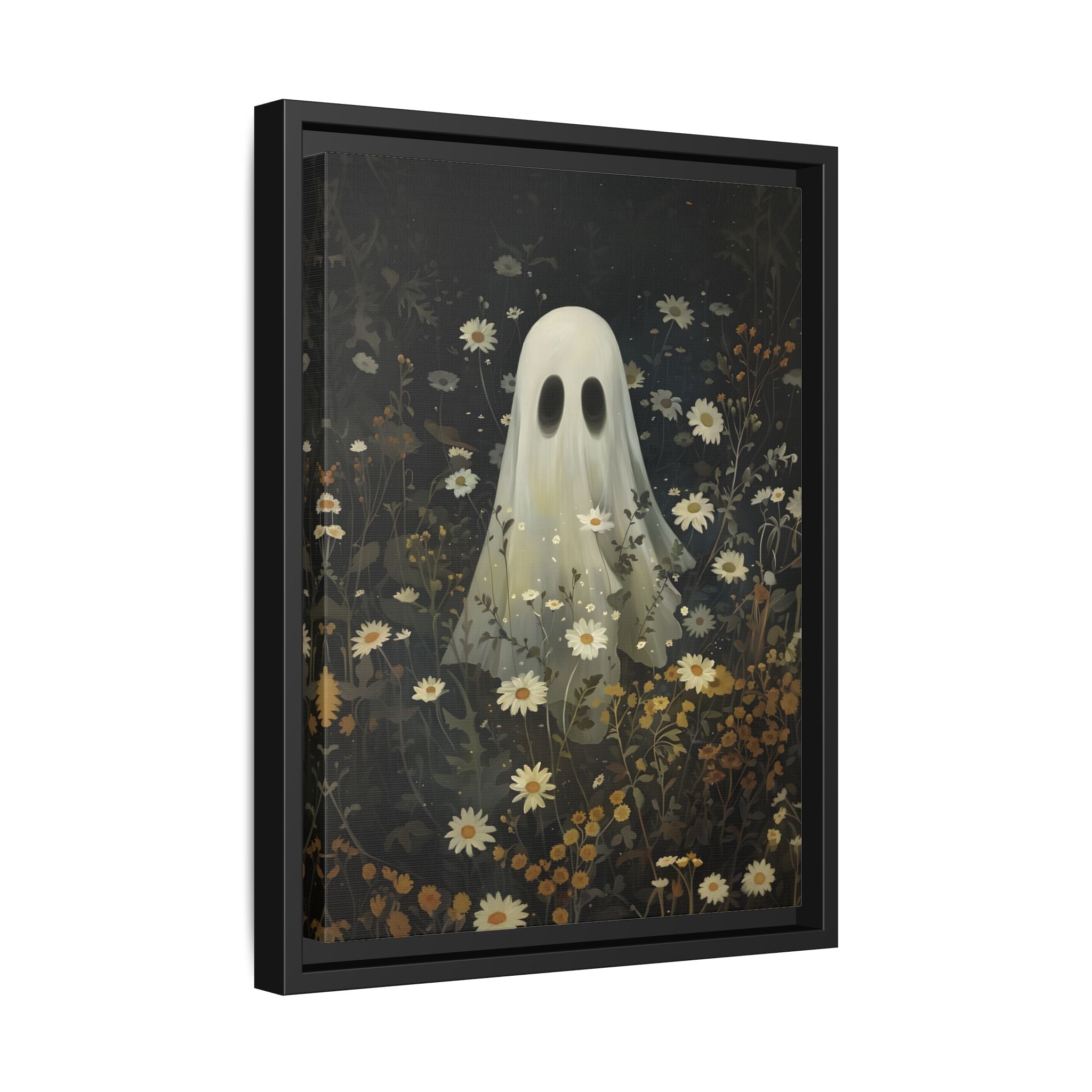 Framed Canvas - Daisy Meadow Ghost