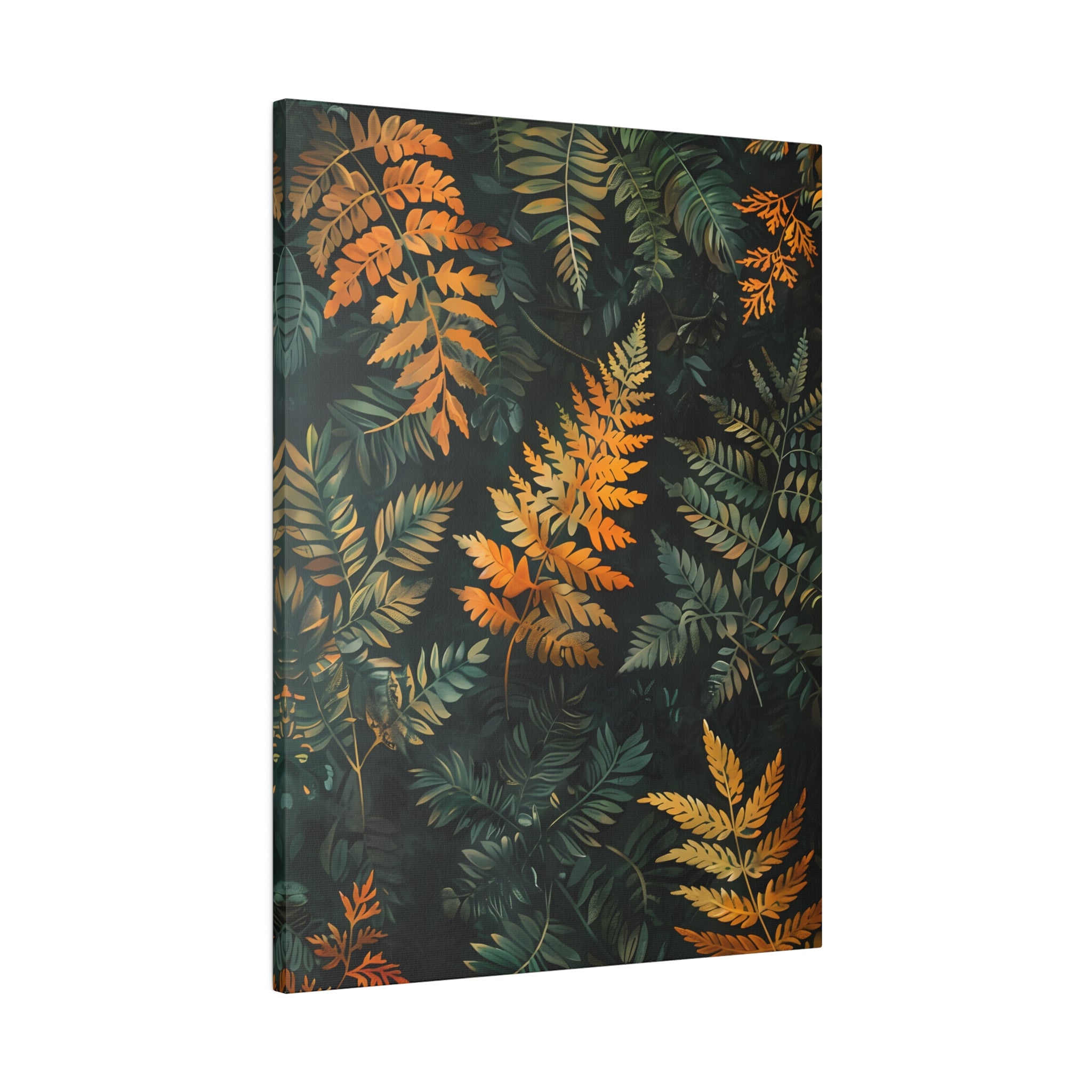 .75" Matte Canvas - Golden Fern Elegance