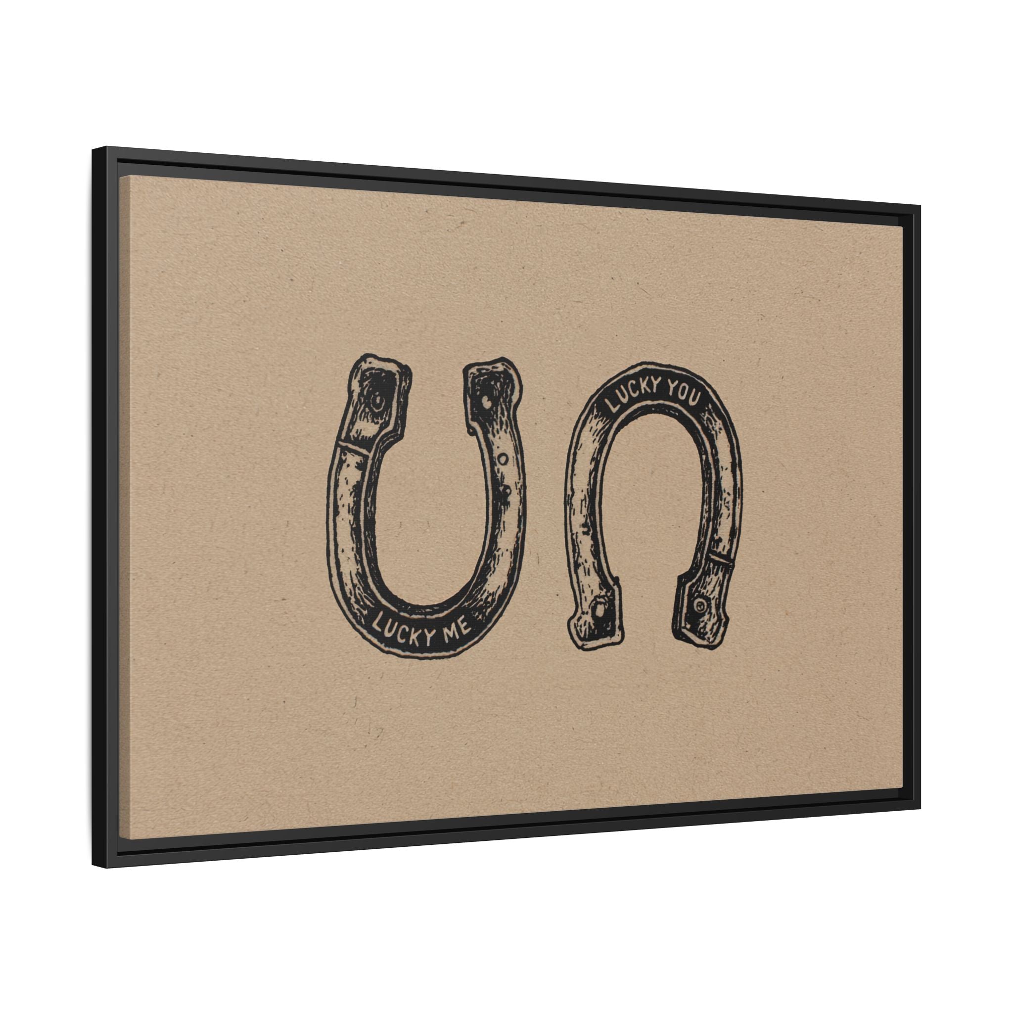 Framed Canvas - Lucky Me Lucky You Horseshoes