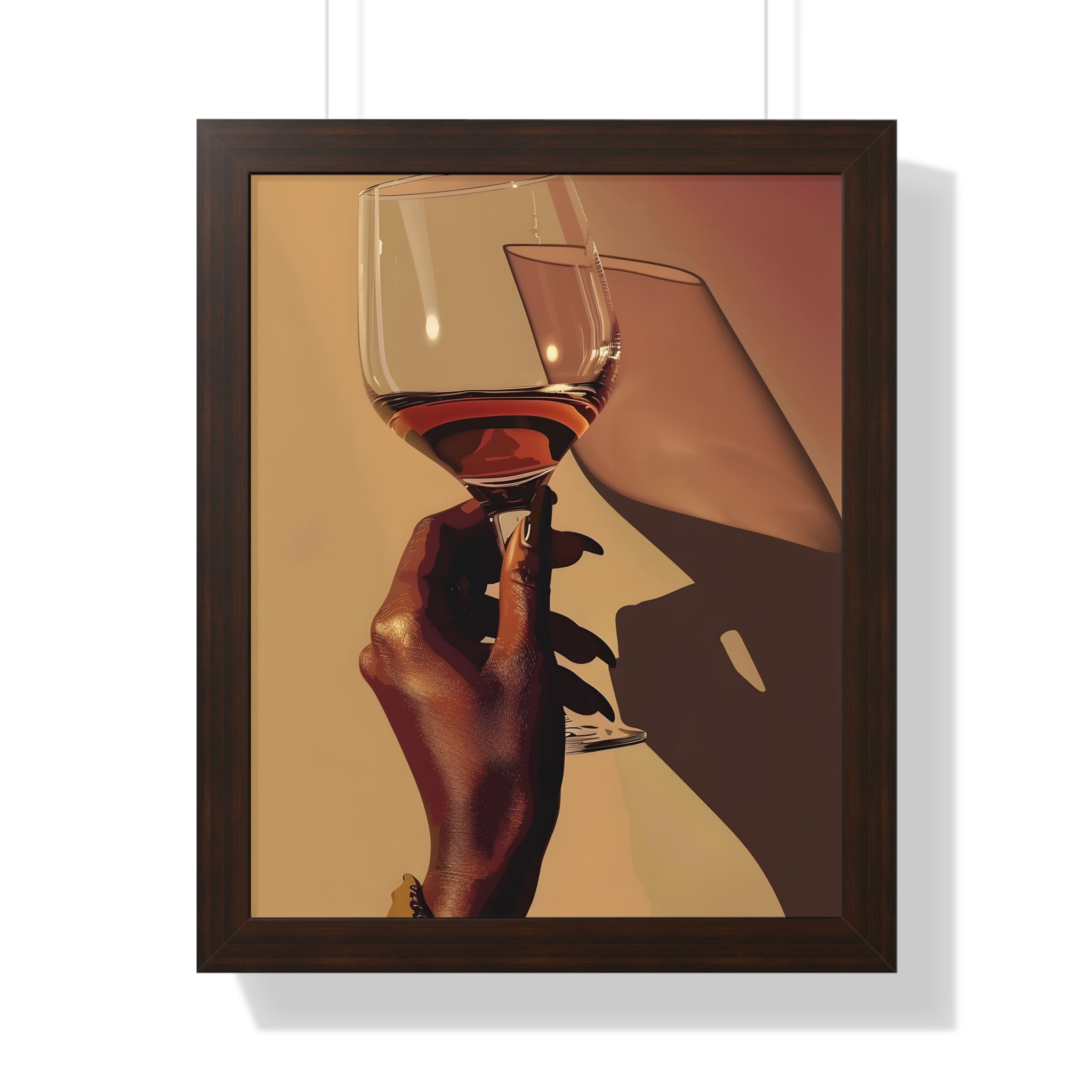 Framed Paper Print - Golden Hour Wine Toast