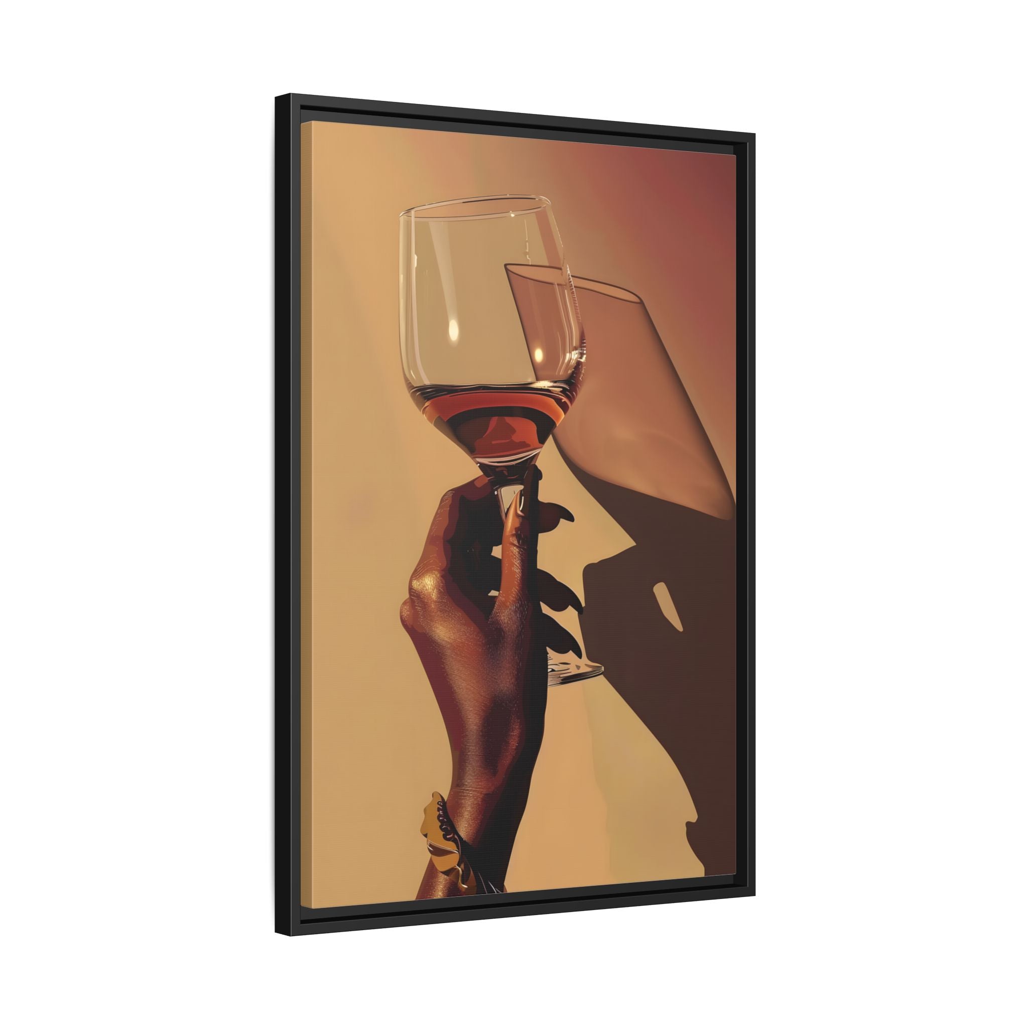 Framed Canvas - Golden Hour Wine Toast