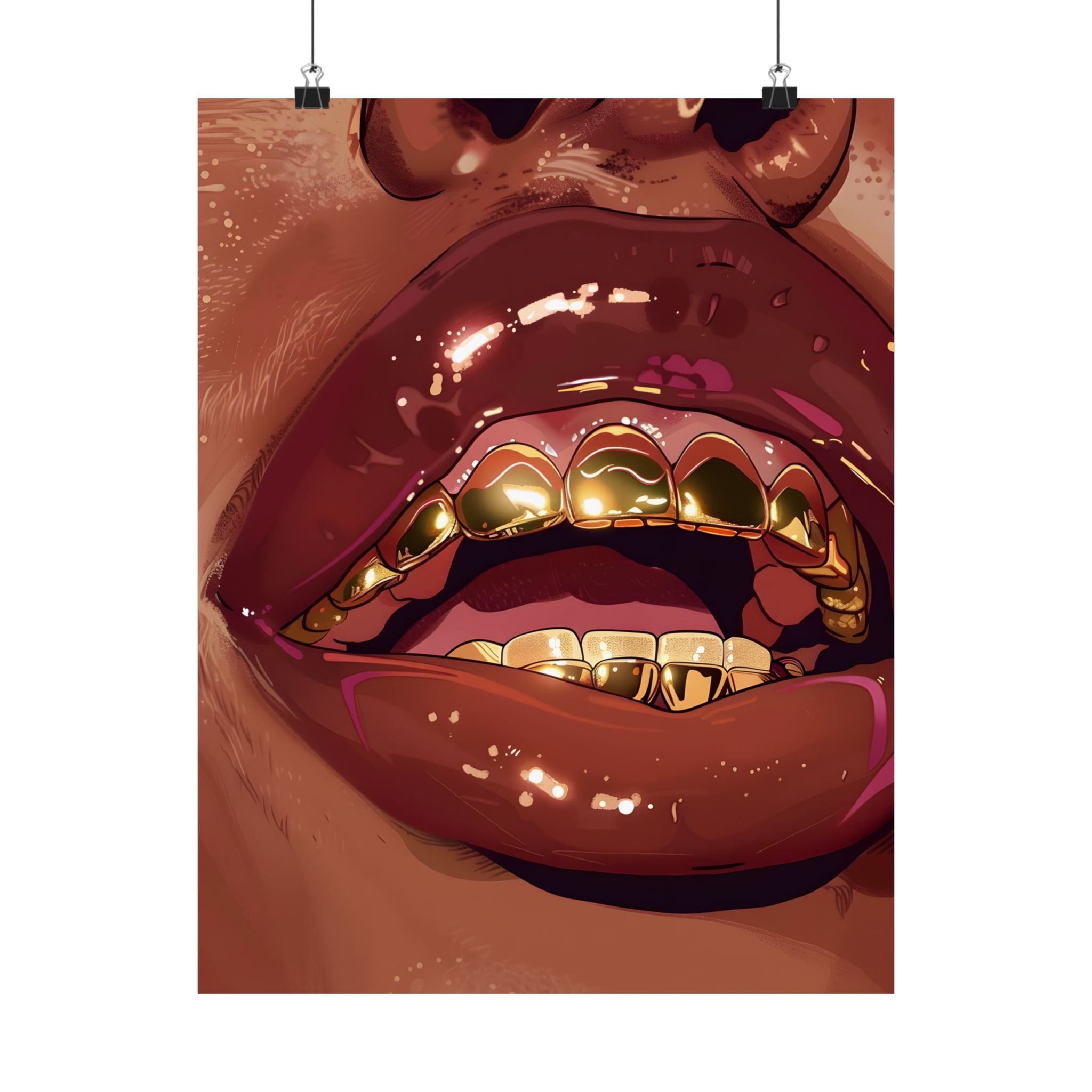 Gold Grills Glam Closeup