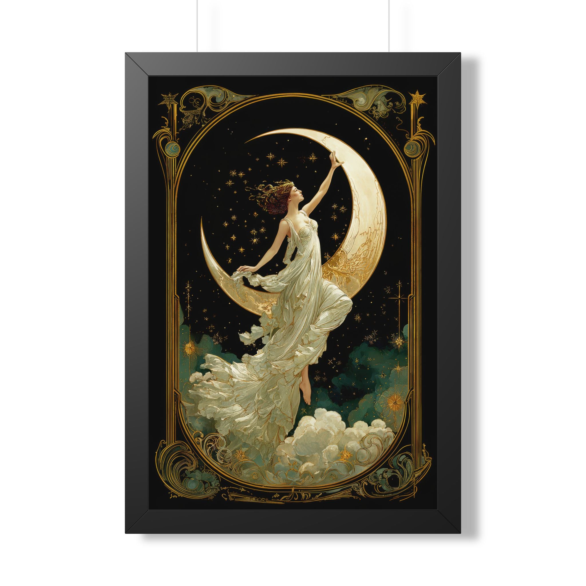 Framed Paper Print - Moon Goddess Ascending