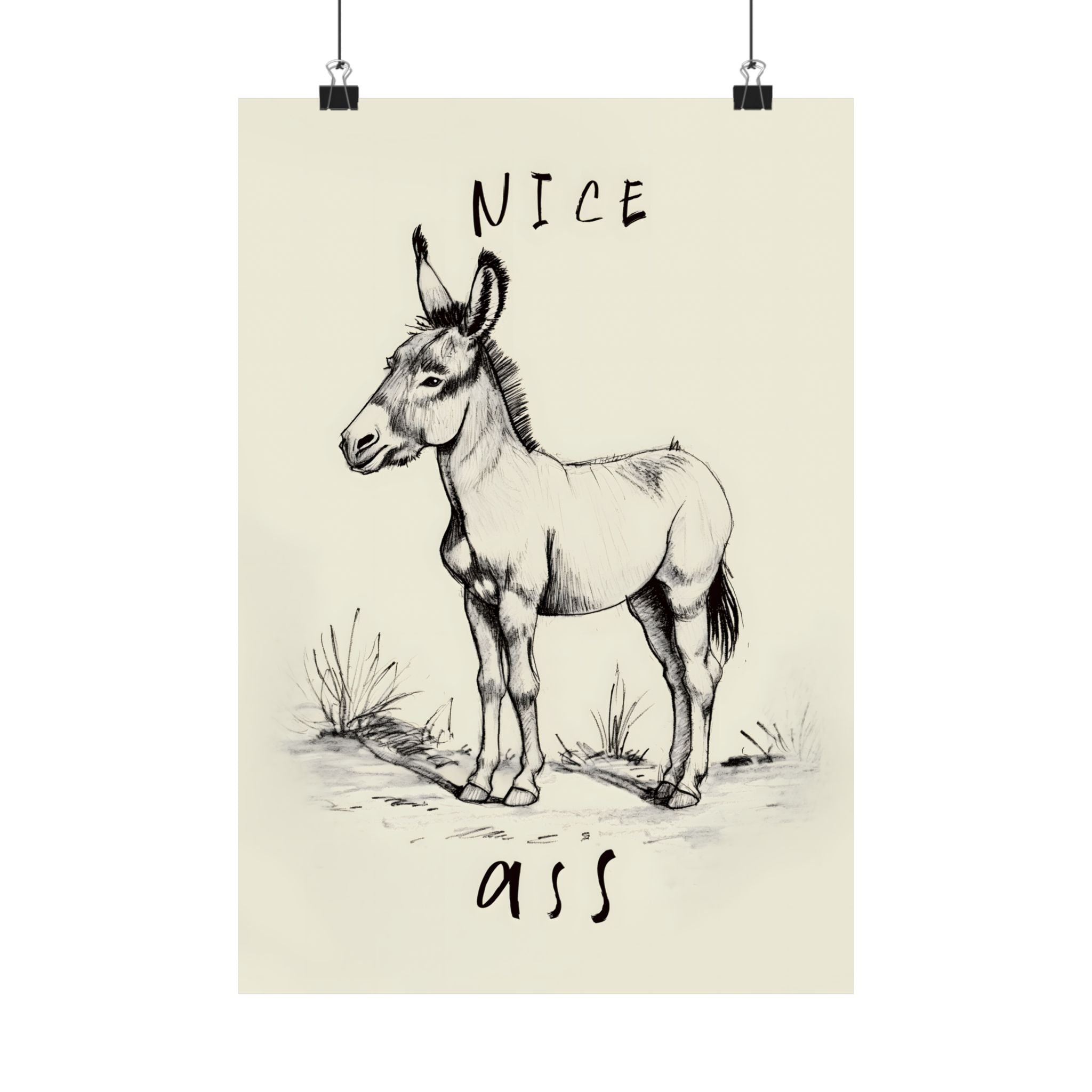 Donkey Line Art Humor