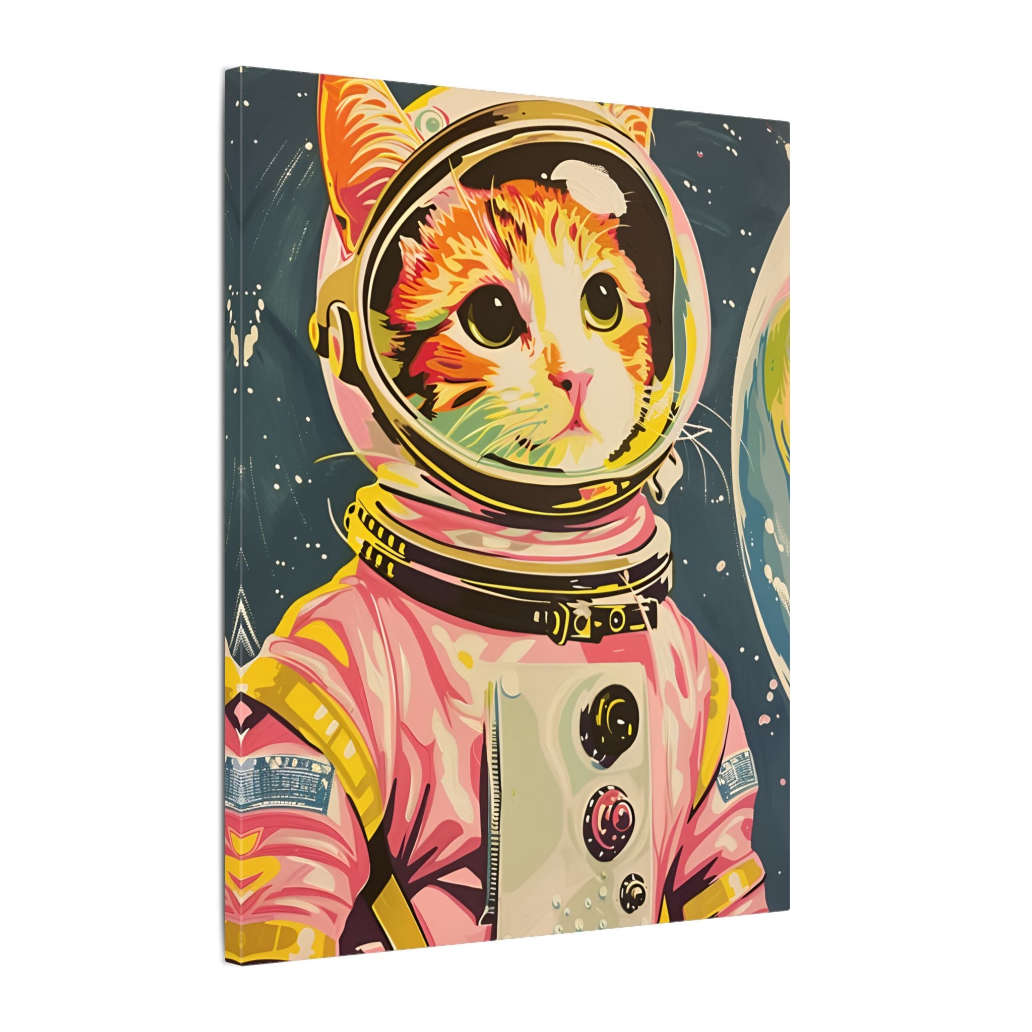 .75" Matte Canvas - Catstronaut Pink Mission