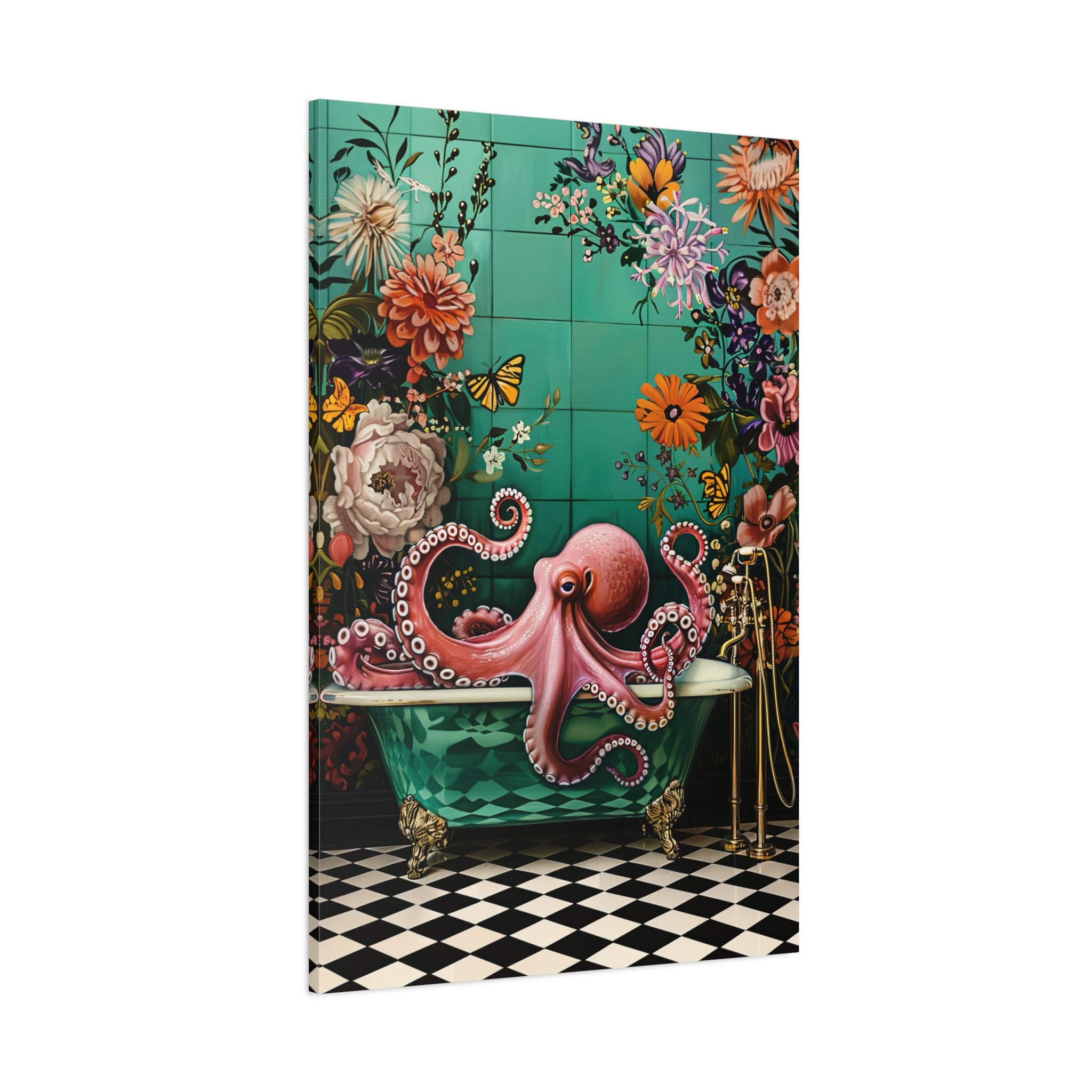 1.25" Matte Canvas - Octopus Bath Royale