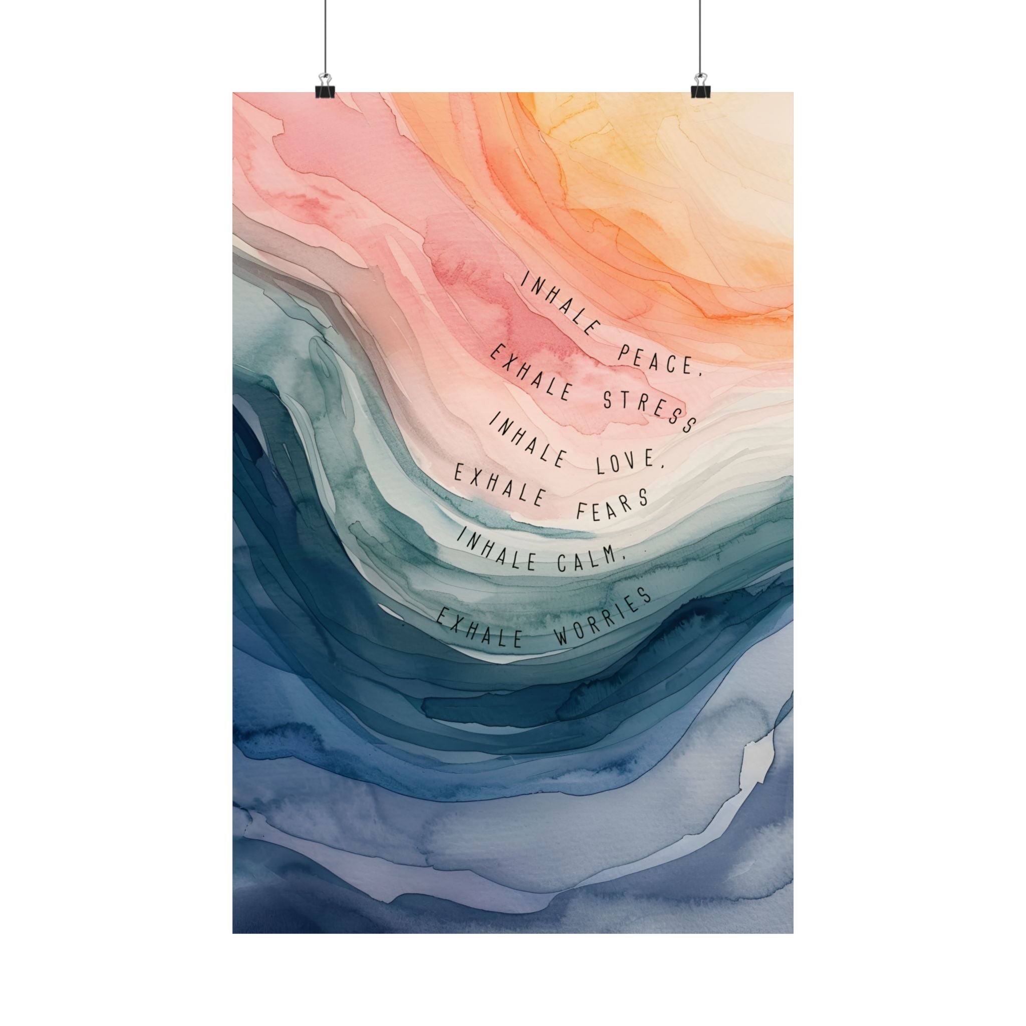 Inhale Exhale Watercolor Calm