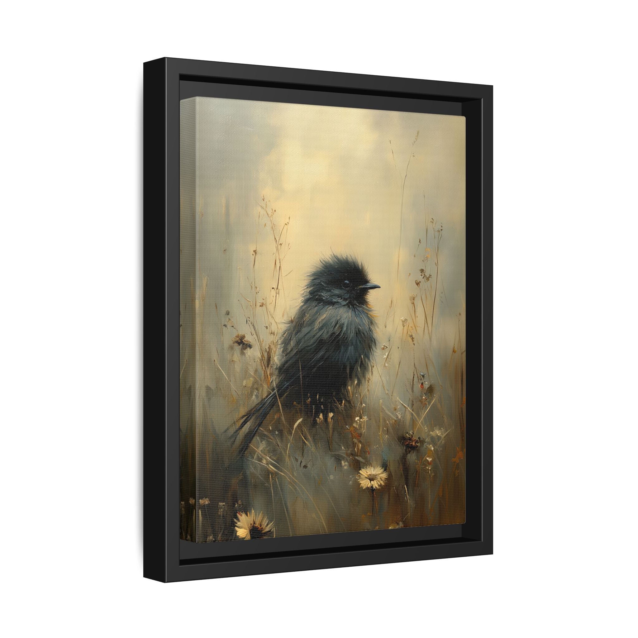 Framed Canvas - Golden Meadow Bird