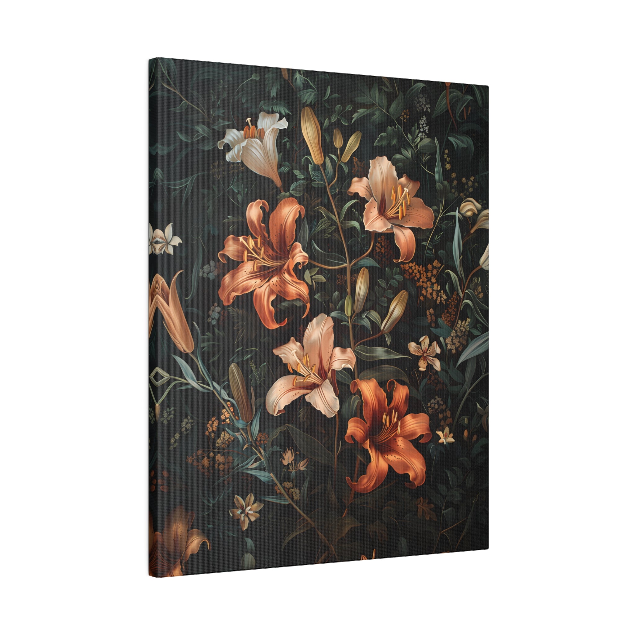 .75" Matte Canvas - Elegant Blooming Lilies