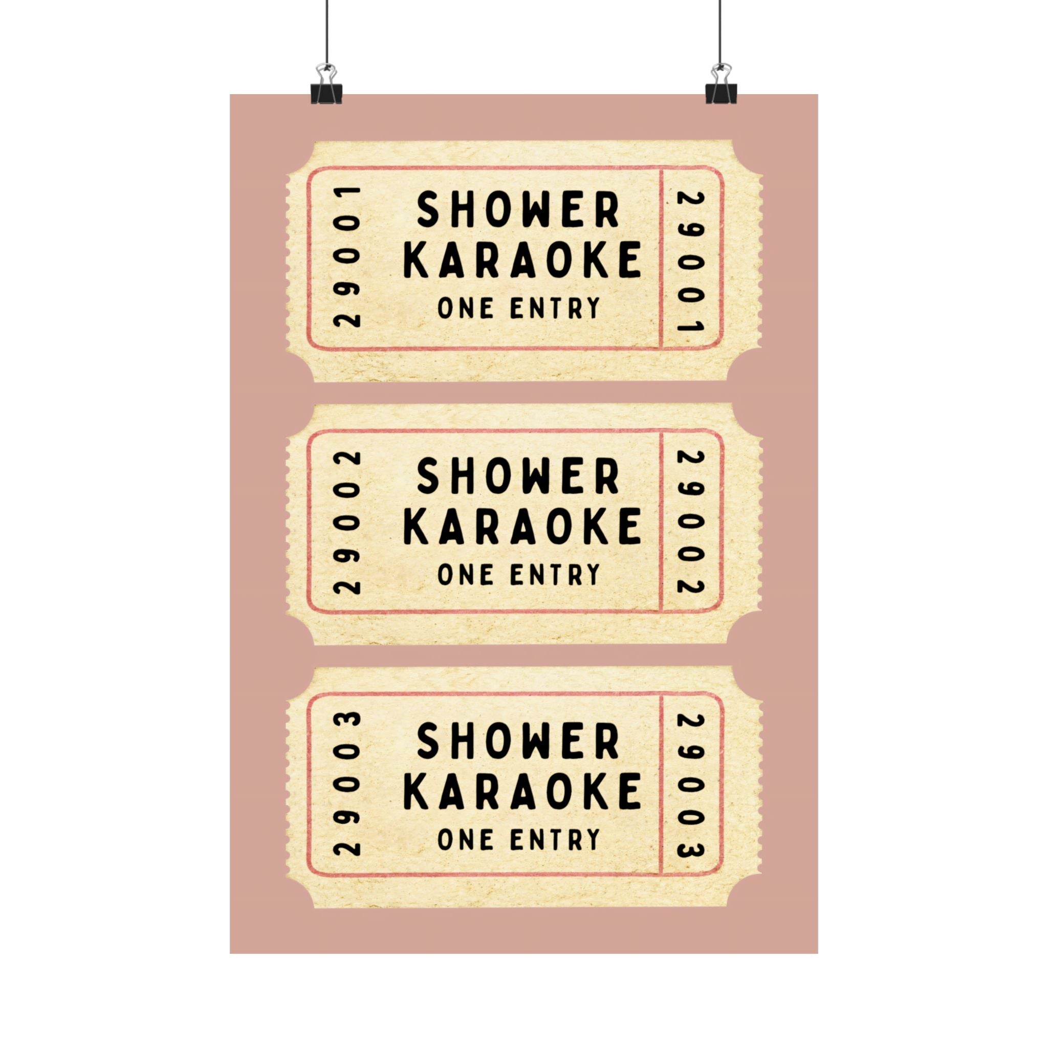 Shower Karaoke Admit Ticket
