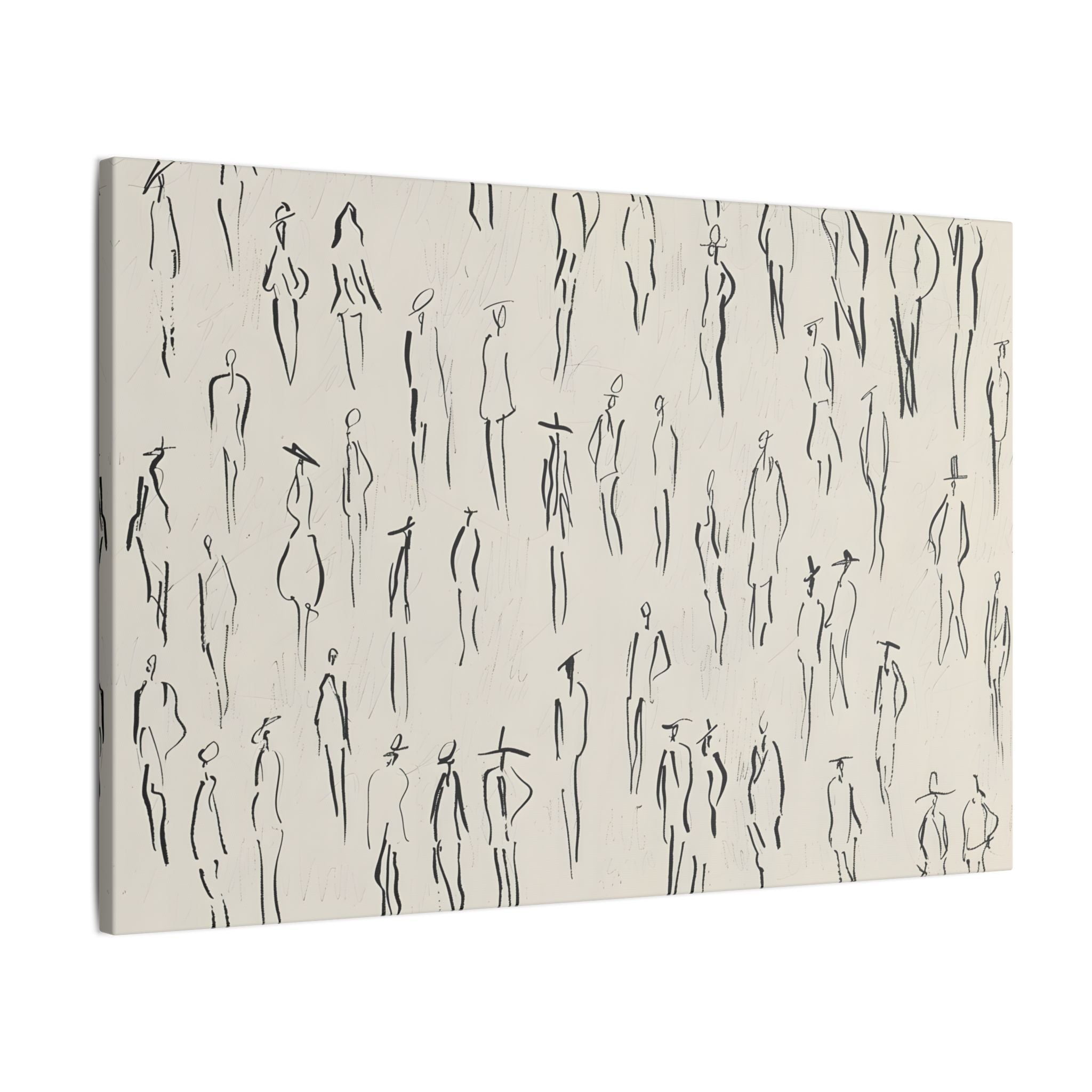 .75" Matte Canvas - Crowd in Motion Linework