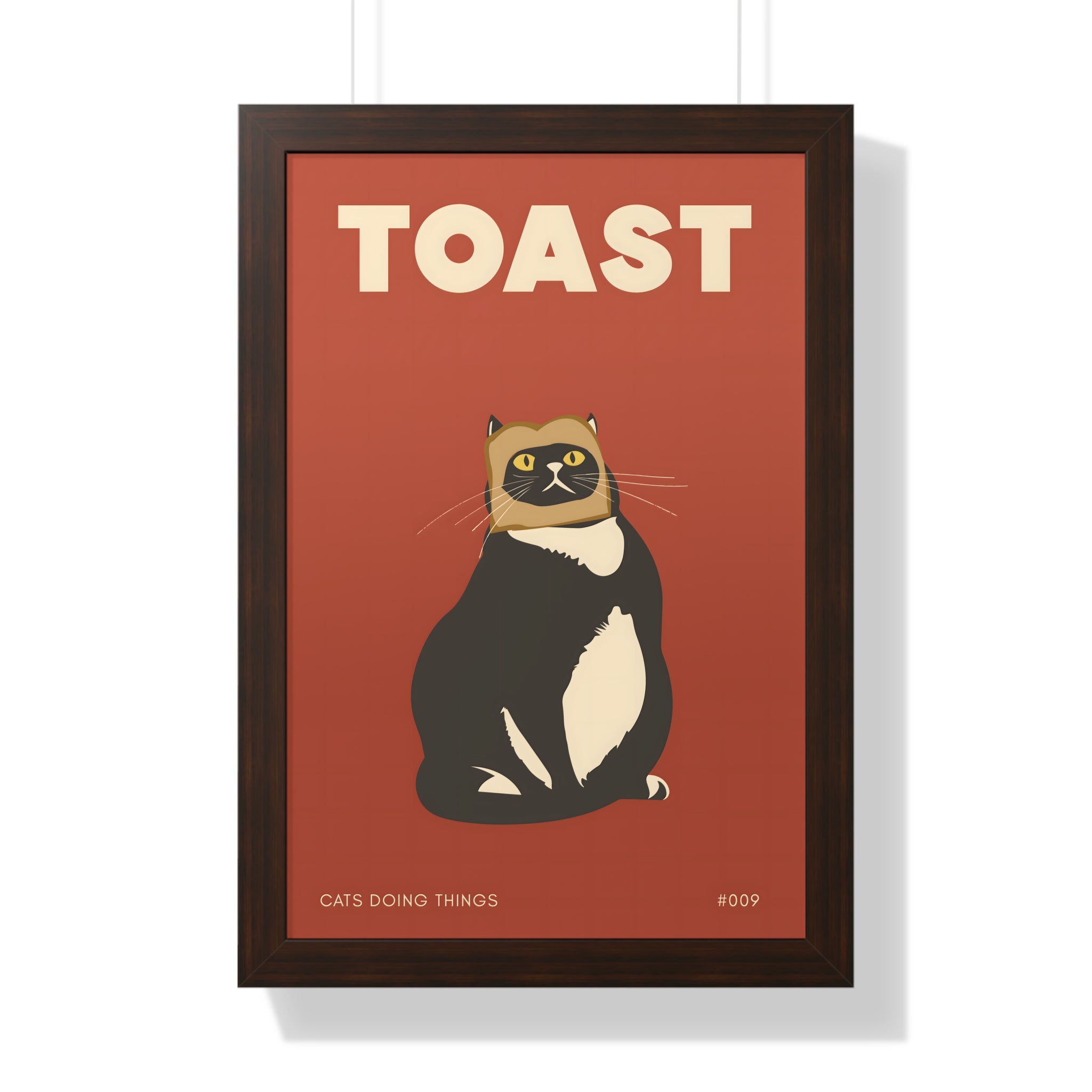 Framed Paper Print - Toasted Feline Fancy