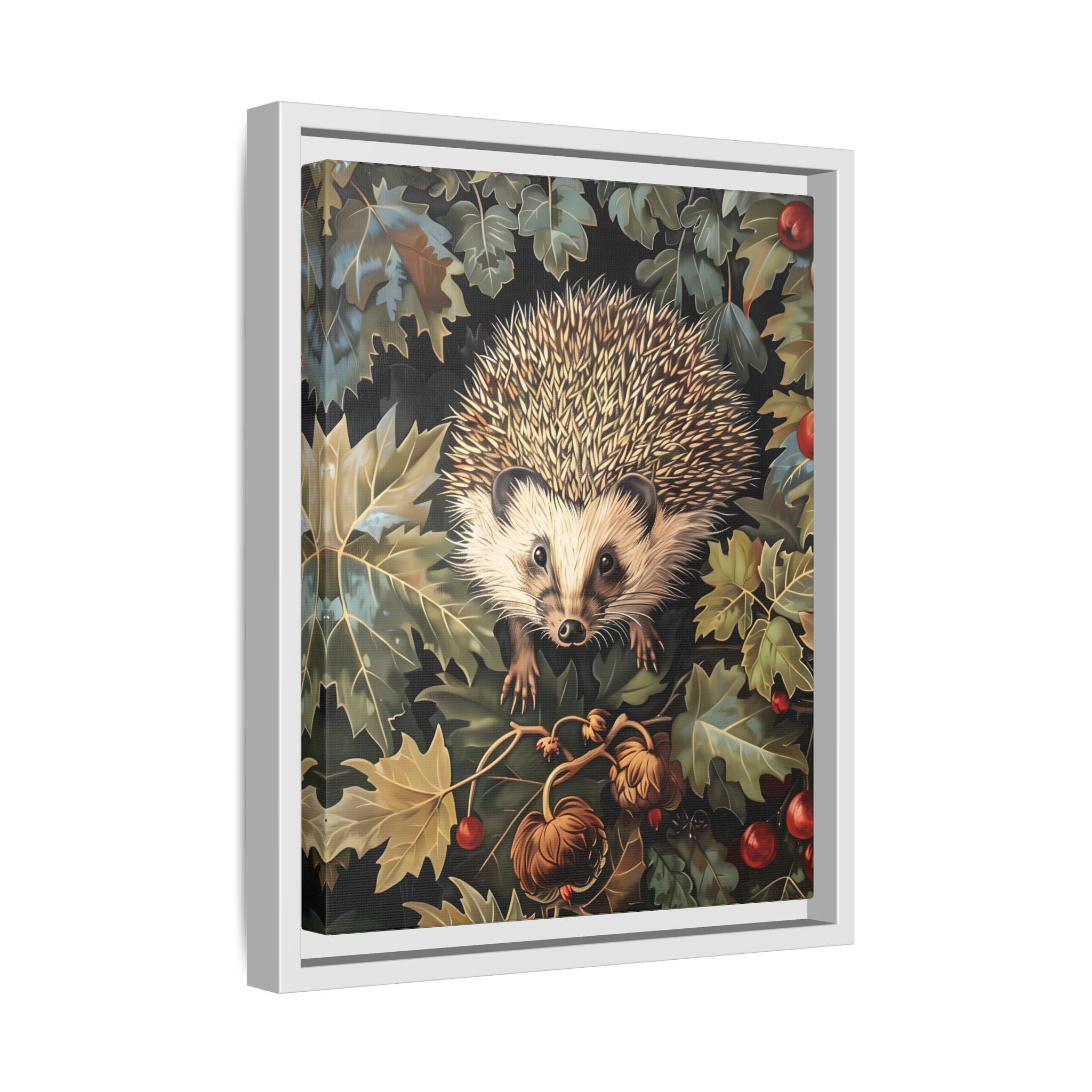 Framed Canvas - Woodland Hedgehog Hideaway