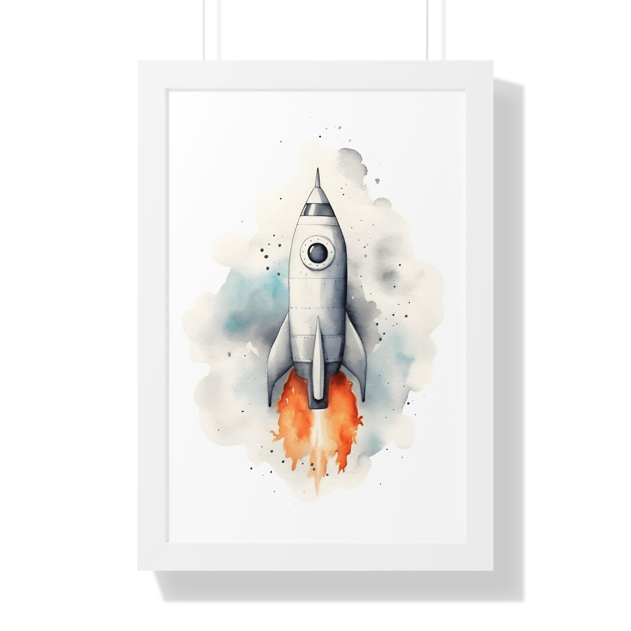 Framed Paper Print - Cosmic Liftoff Dreams