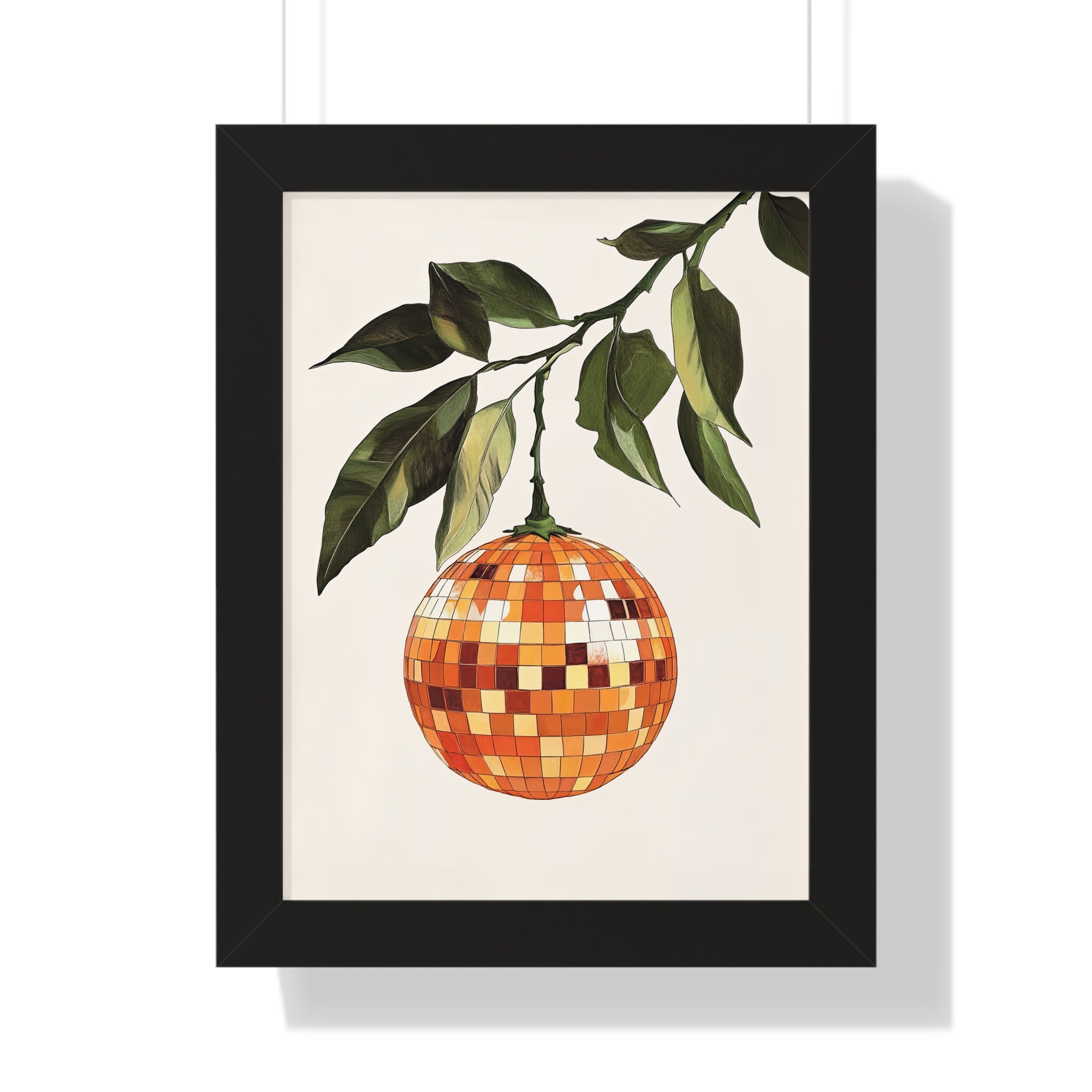 Framed Paper Print - Citrus Disco Glow Drop