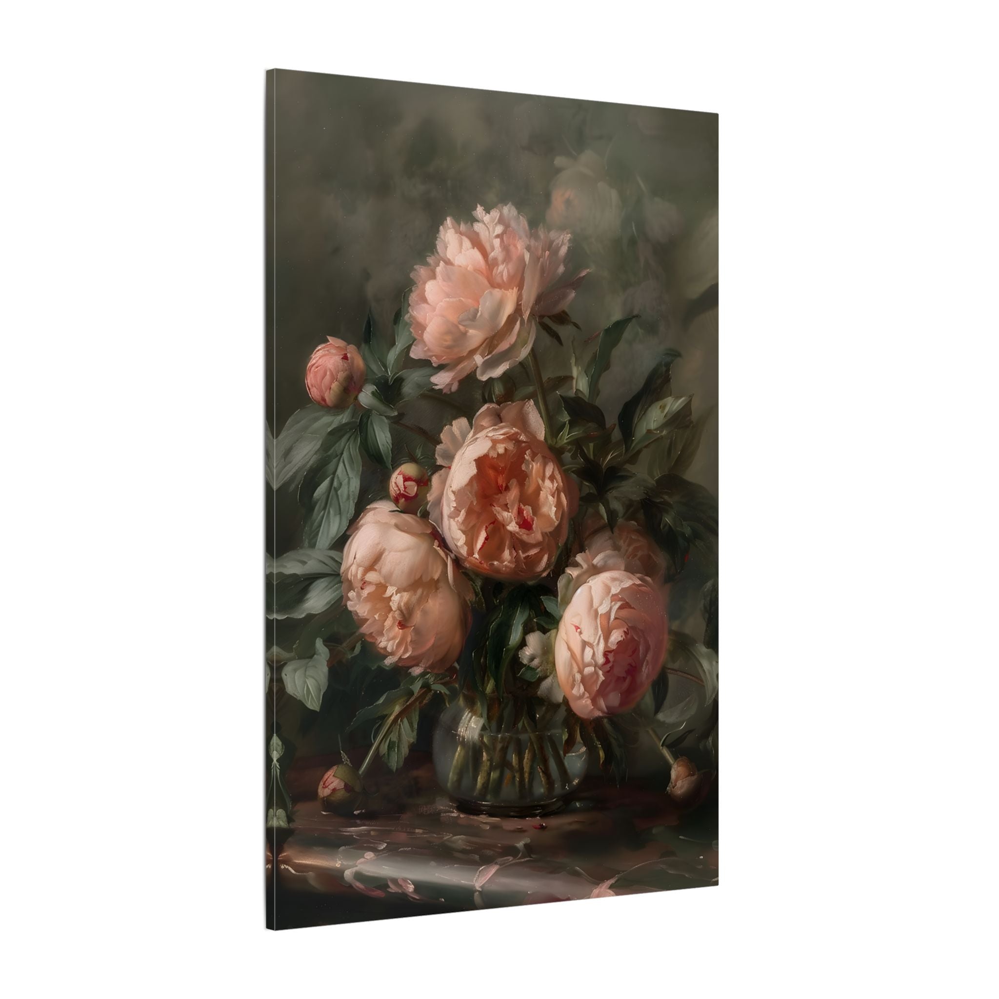 .75" Matte Canvas - Vintage Blush Peony Bouquet