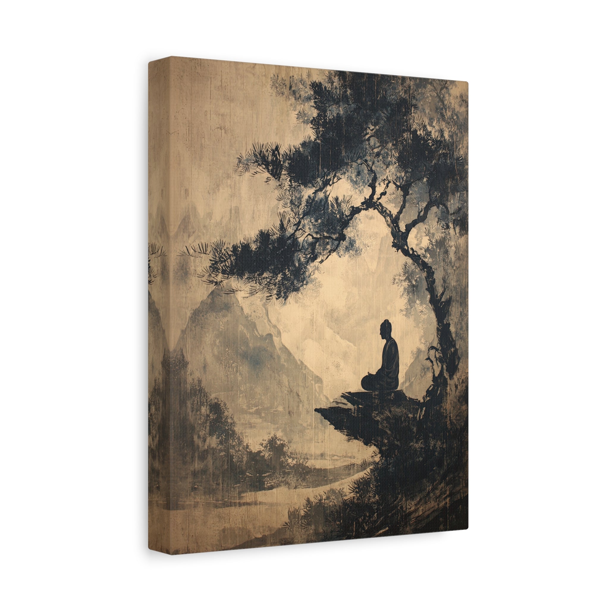 1.25" Matte Canvas - Mountain Tree Zen Silence