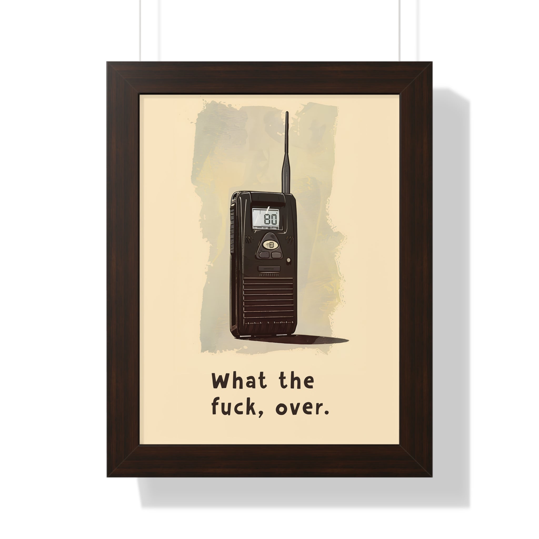 Framed Paper Print - Walkie Talkie WTF Moment
