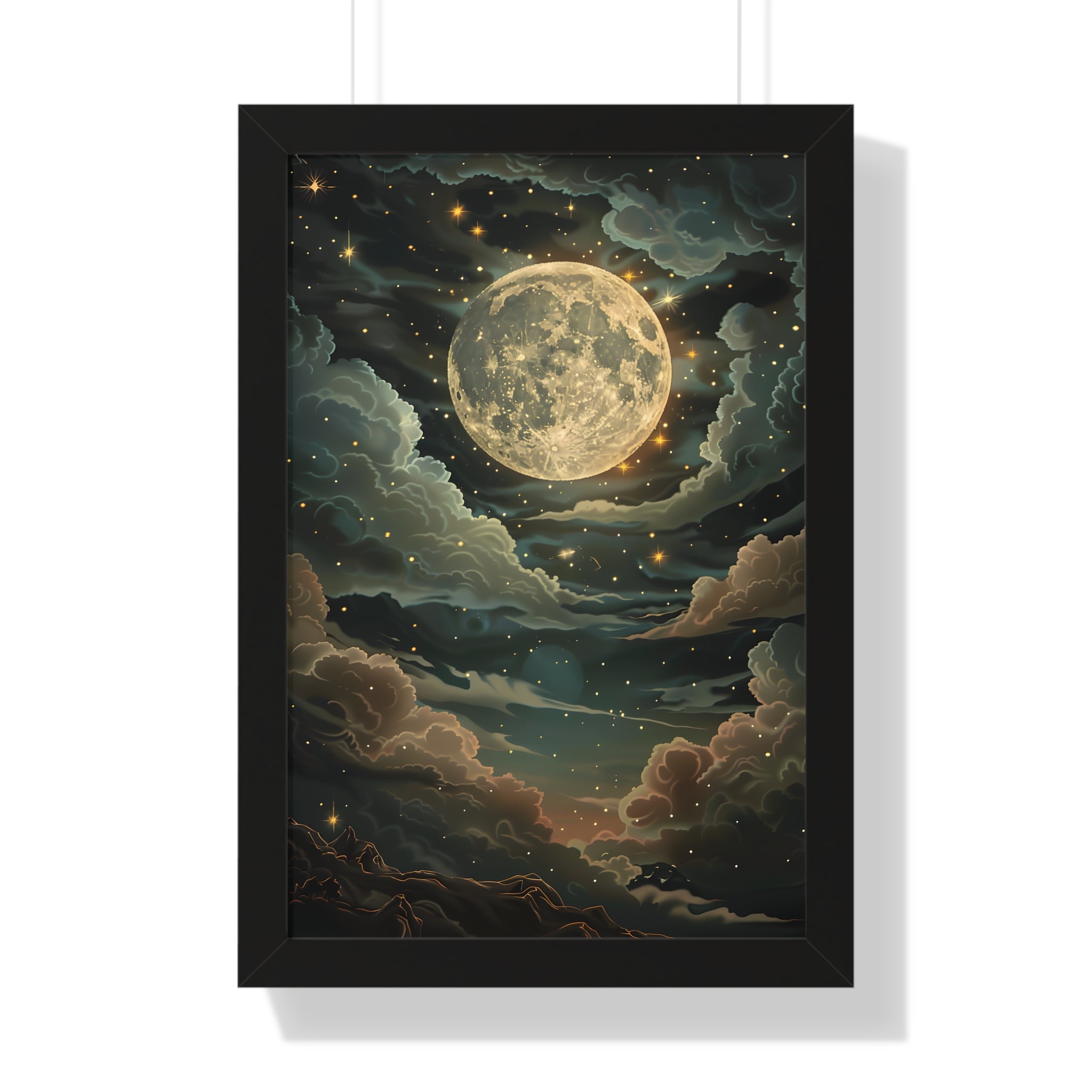 Framed Paper Print - Enchanting Lunar Glow