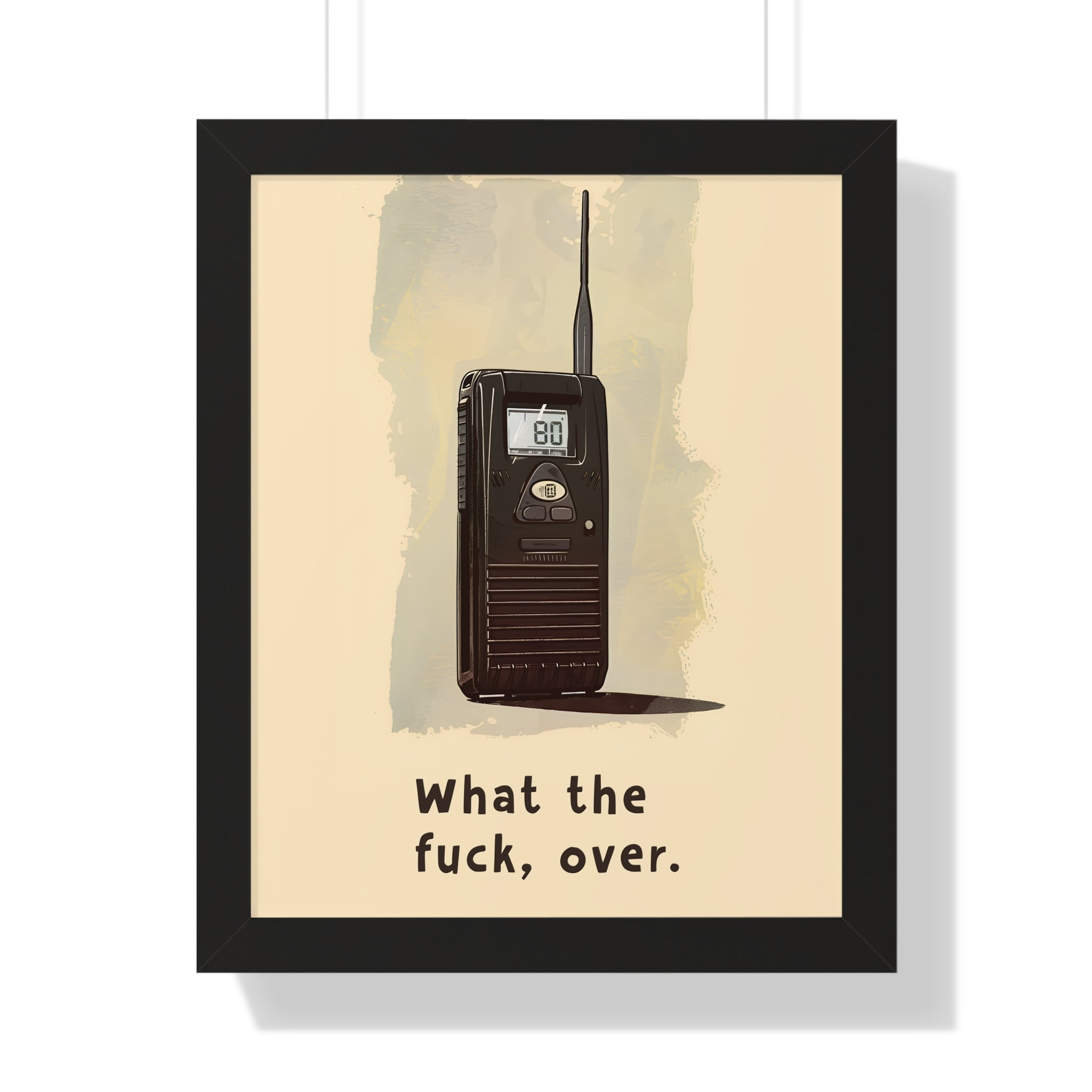 Framed Paper Print - Walkie Talkie WTF Moment