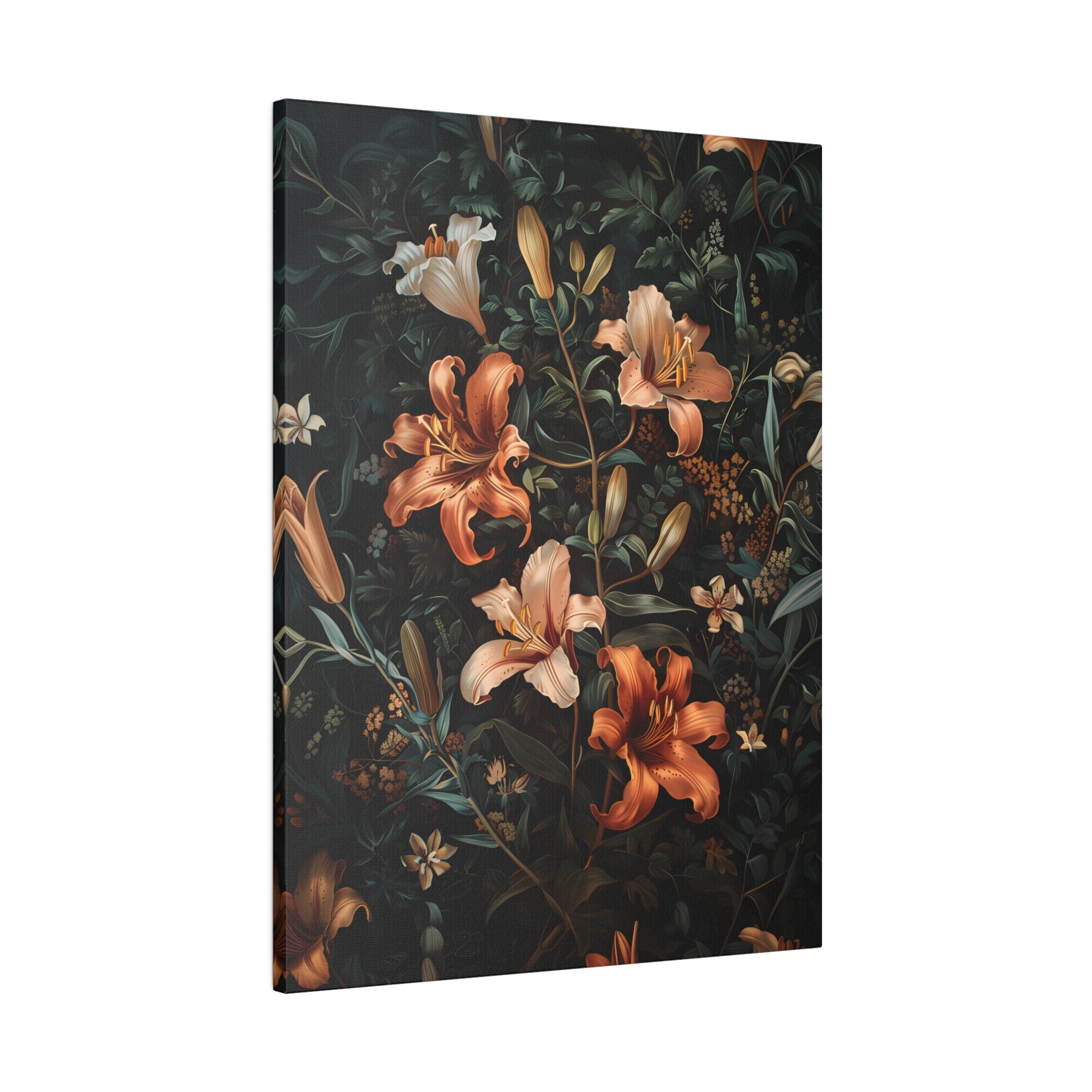 .75" Matte Canvas - Elegant Blooming Lilies