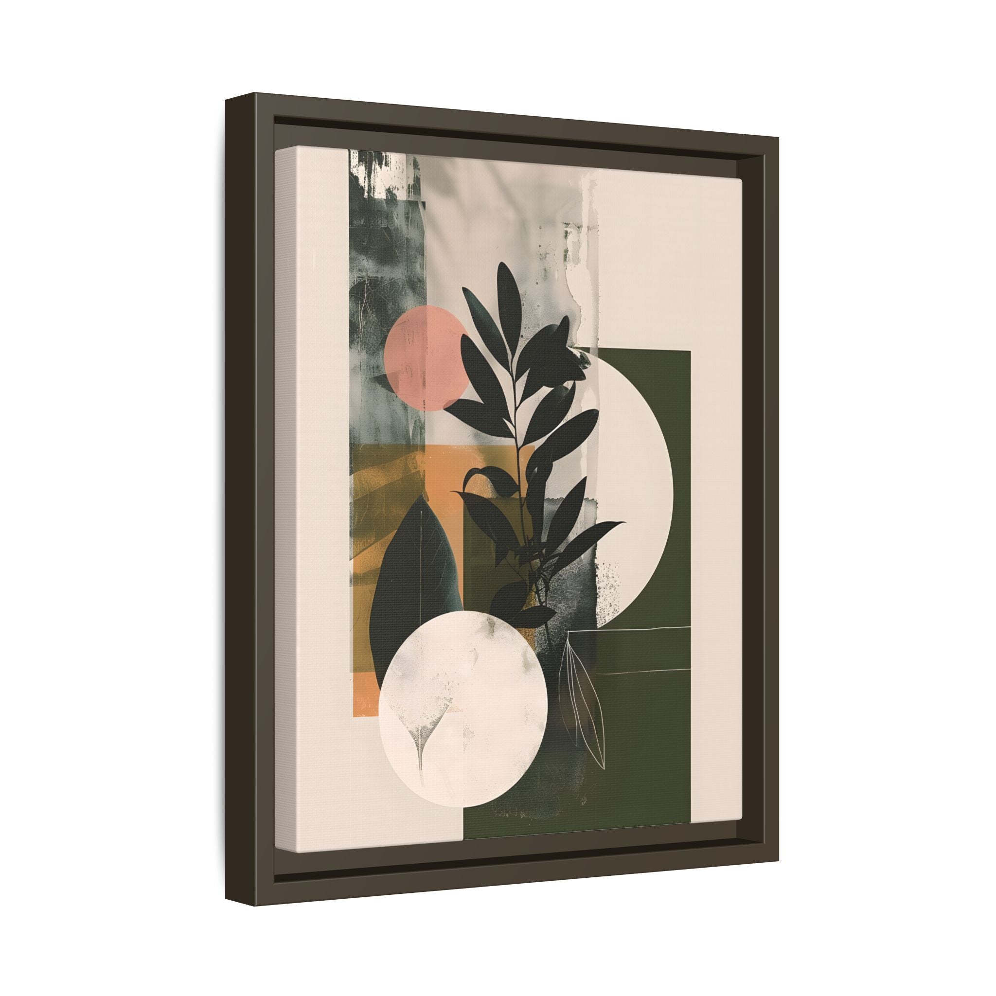 Framed Canvas - Earthy Geometric Botanicals