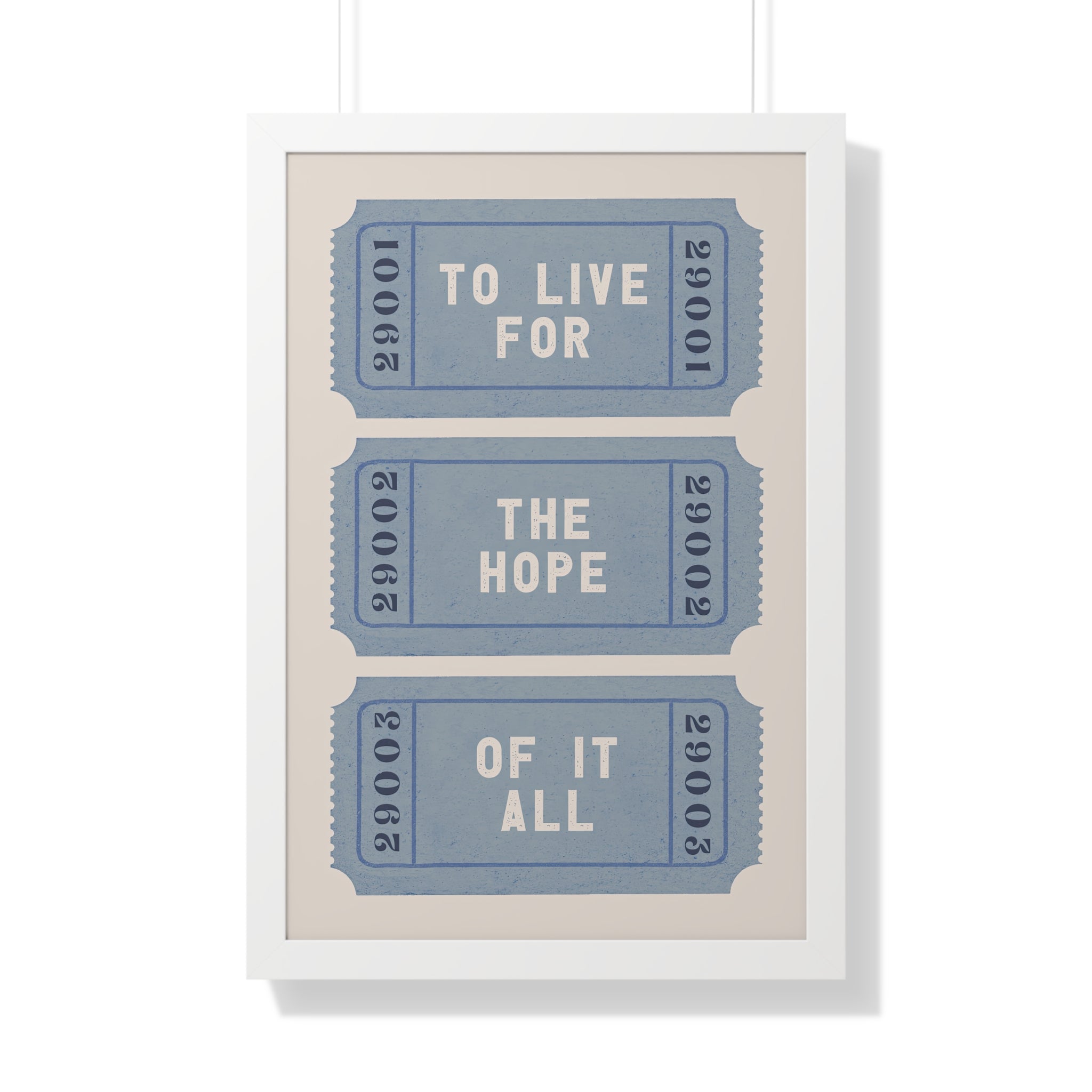 Framed Paper Print - The Hope Ticket Trilogy