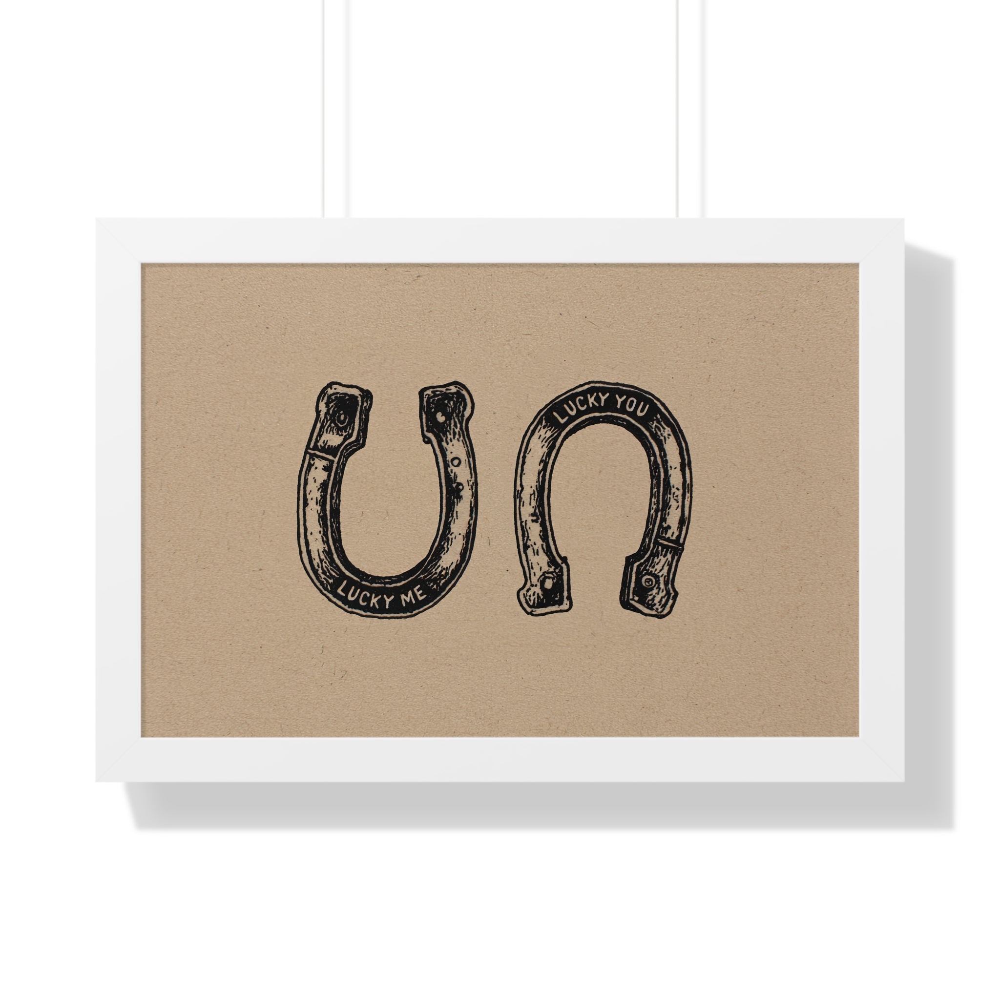 Framed Paper Print - Lucky Me Lucky You Horseshoes