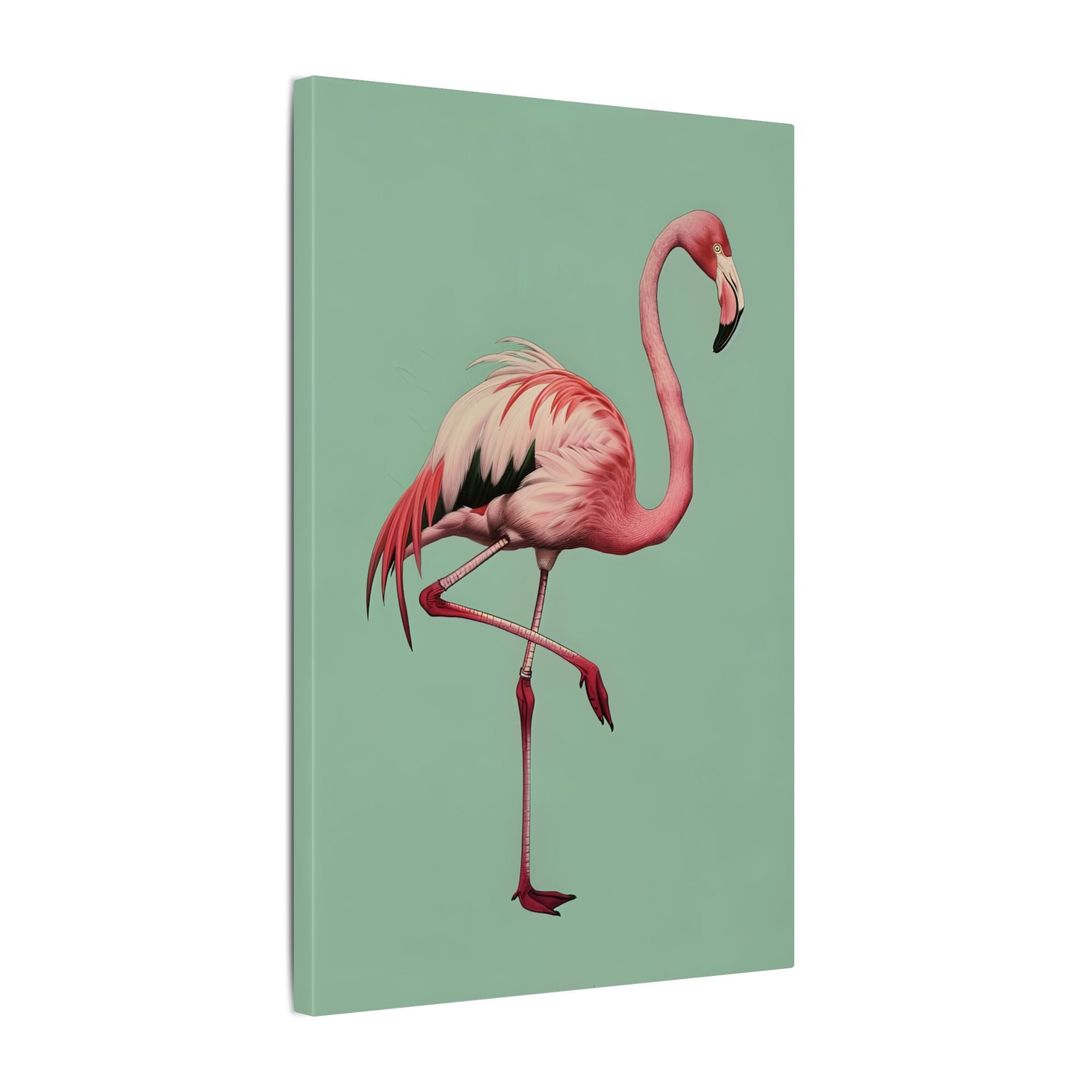 .75" Matte Canvas - Pink Flamingo Tropical