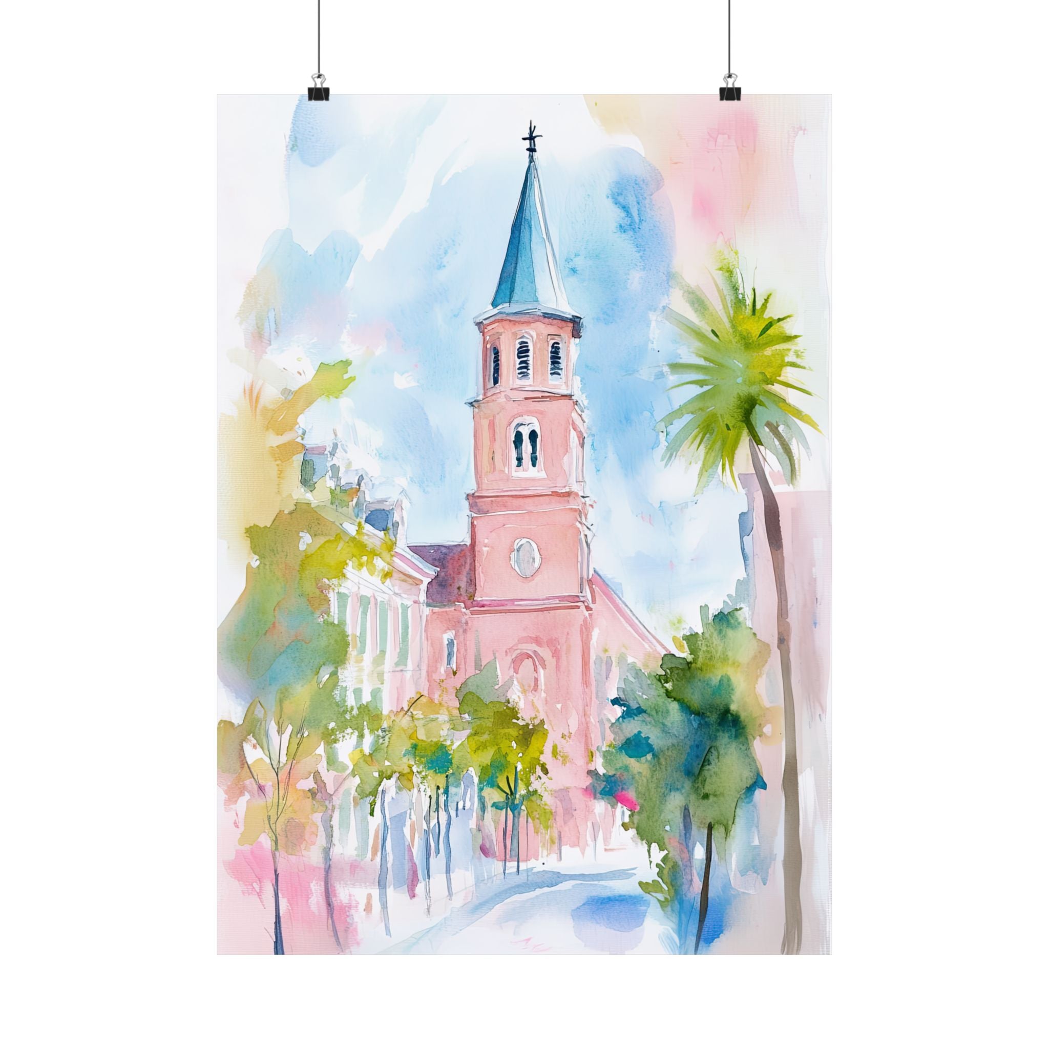 Charleston Steeple in Pastel Haze