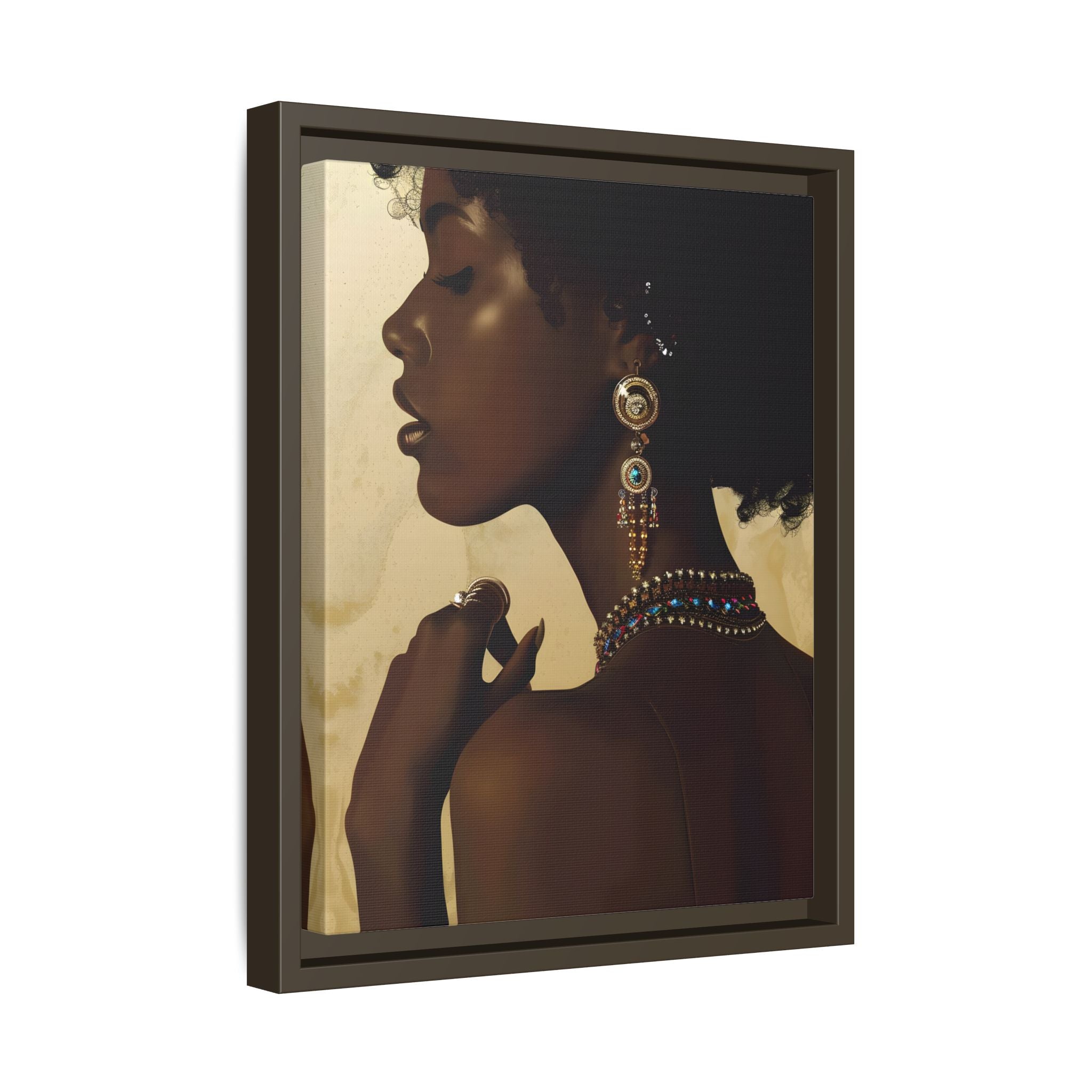 Framed Canvas - Regal Jewel Toned Muse