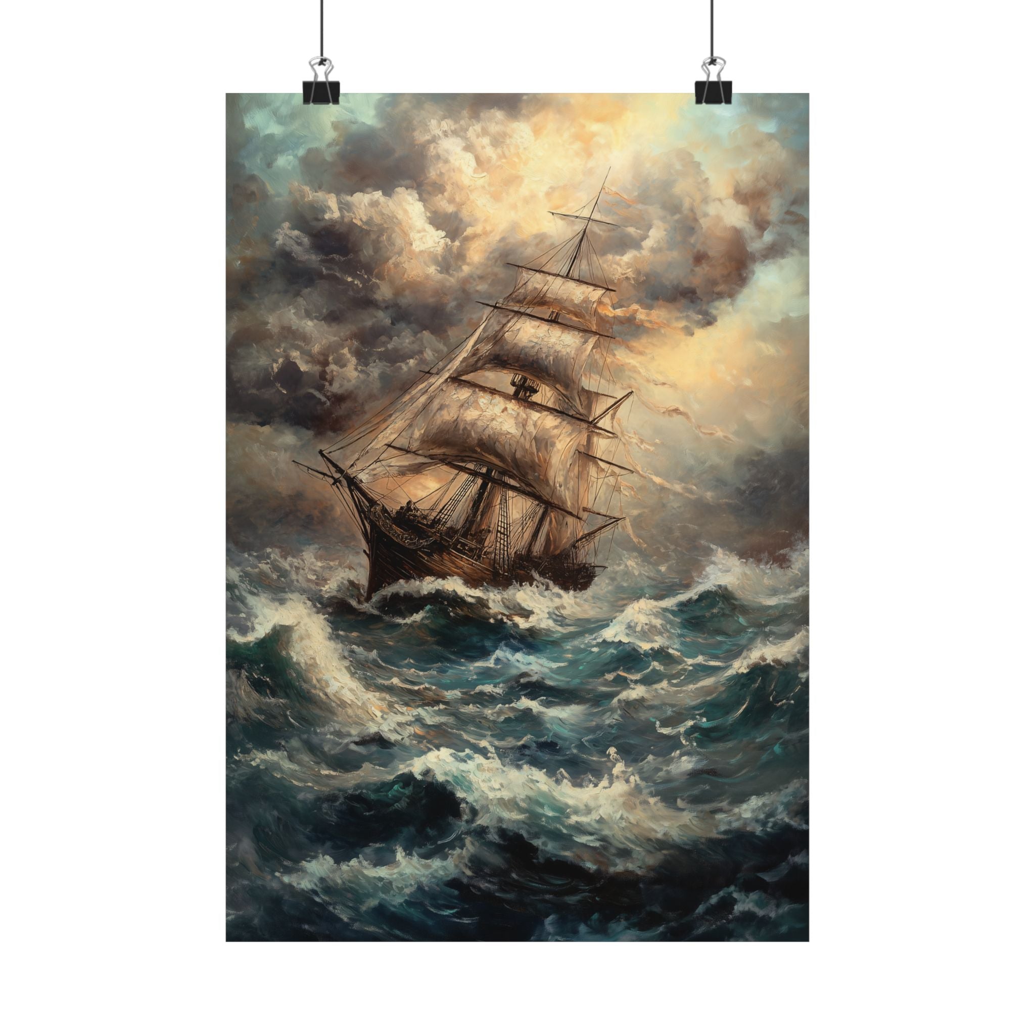 Stormy Voyage Sailing Ship