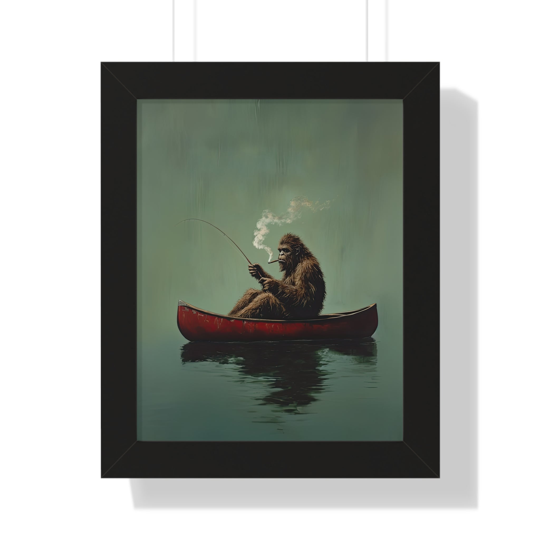 Framed Paper Print - Bigfoot Canoe Adventure