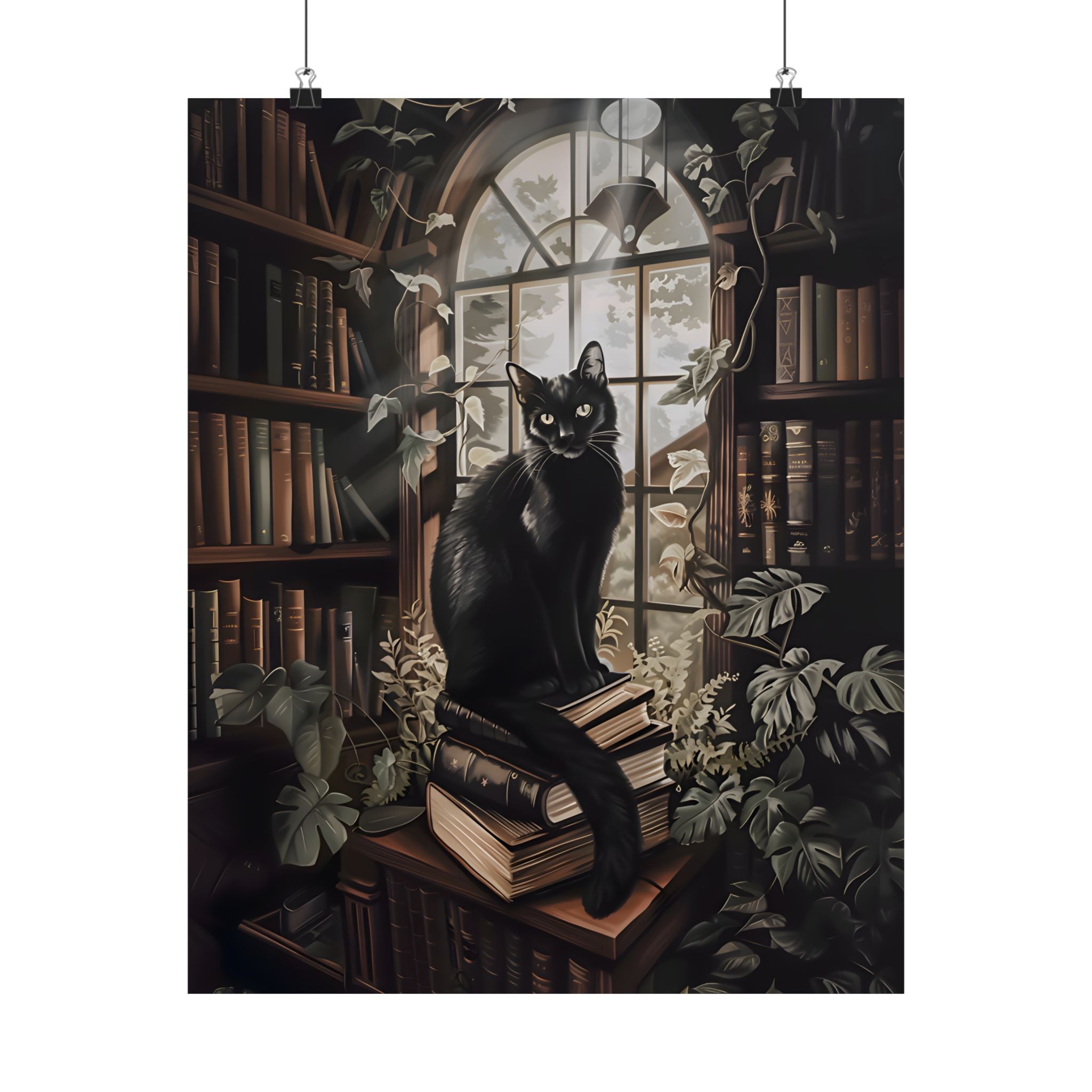 Book Hoarder Feline Gaze