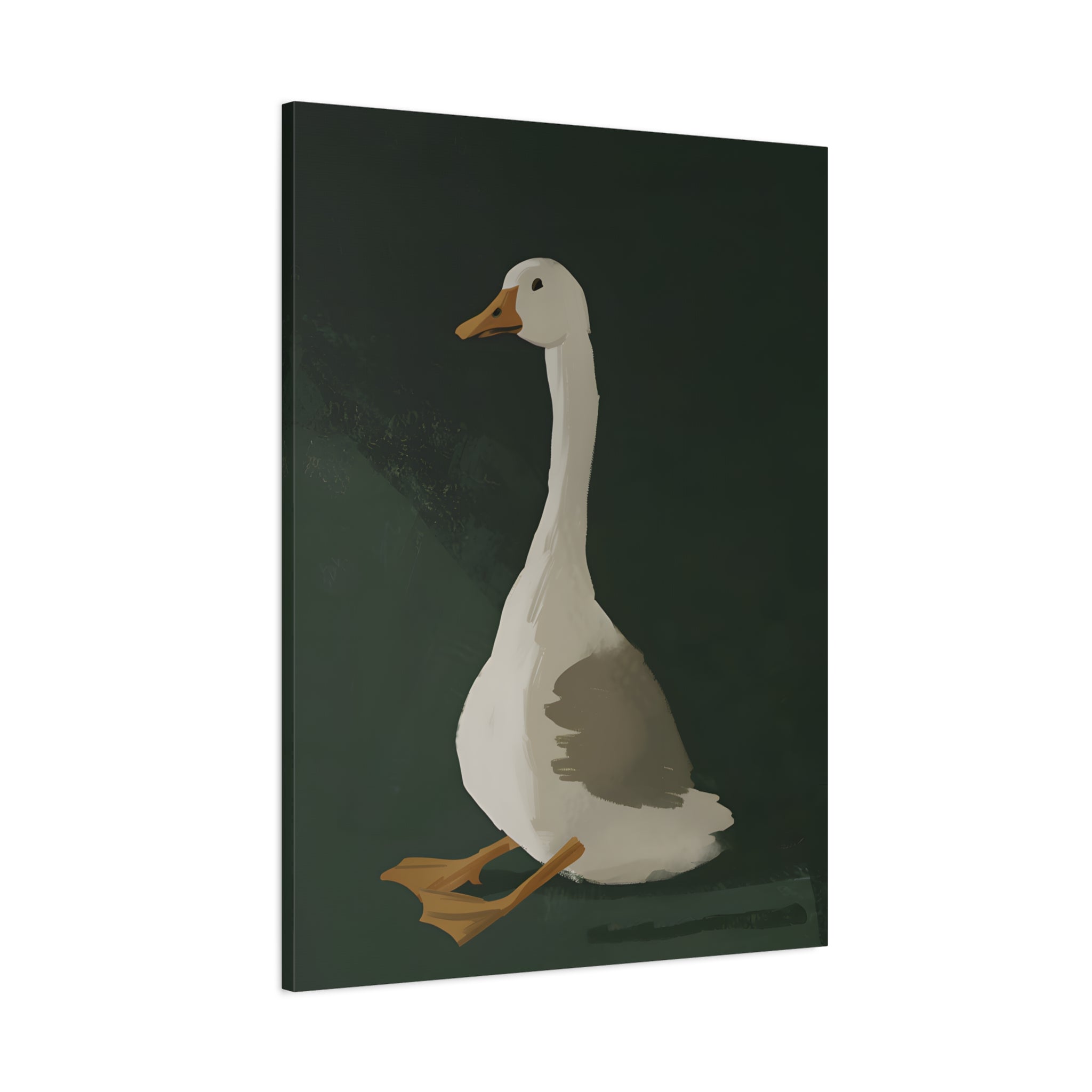 1.25" Matte Canvas - Sitting Goose in Spotlight