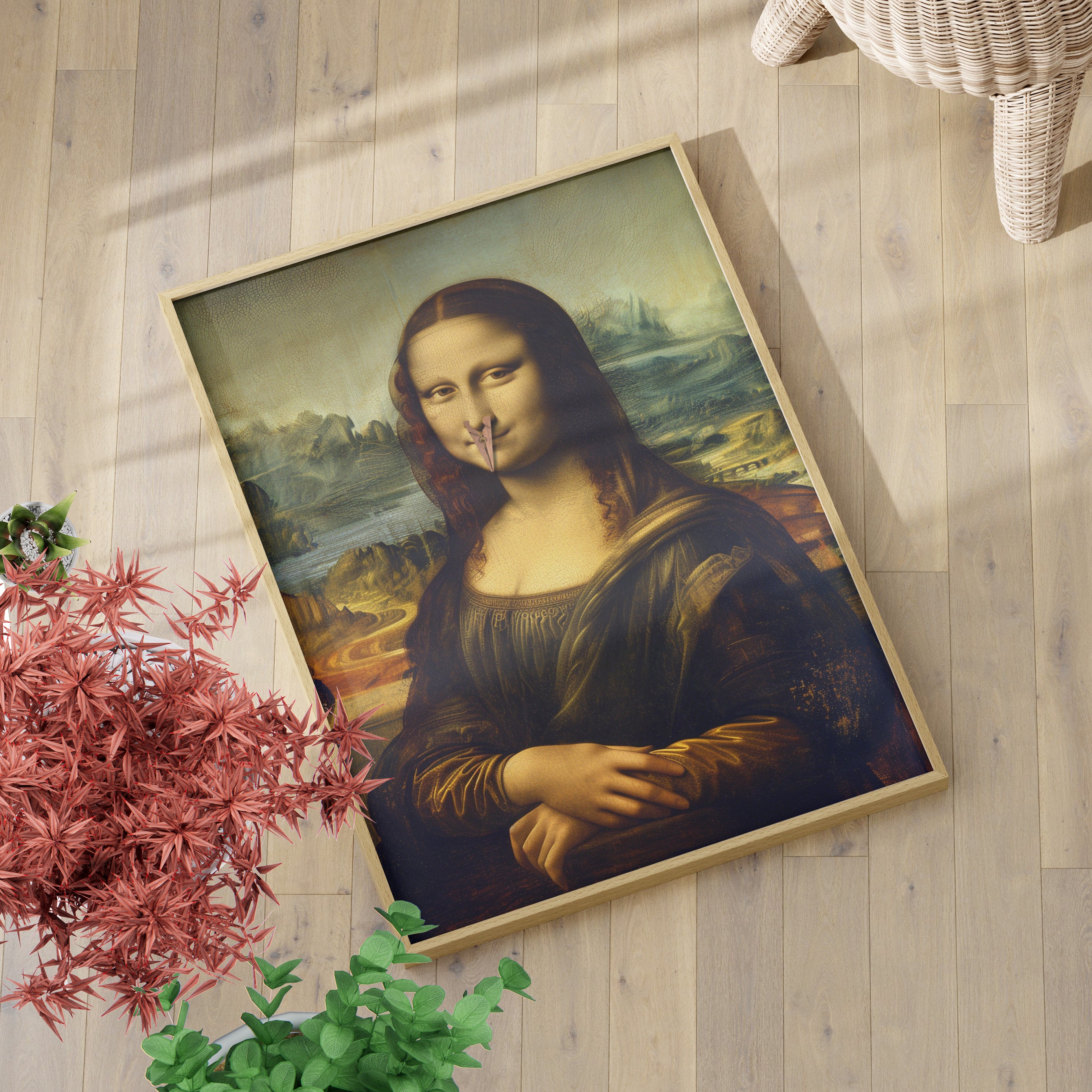 Mona Lisa Nose Peg Gag