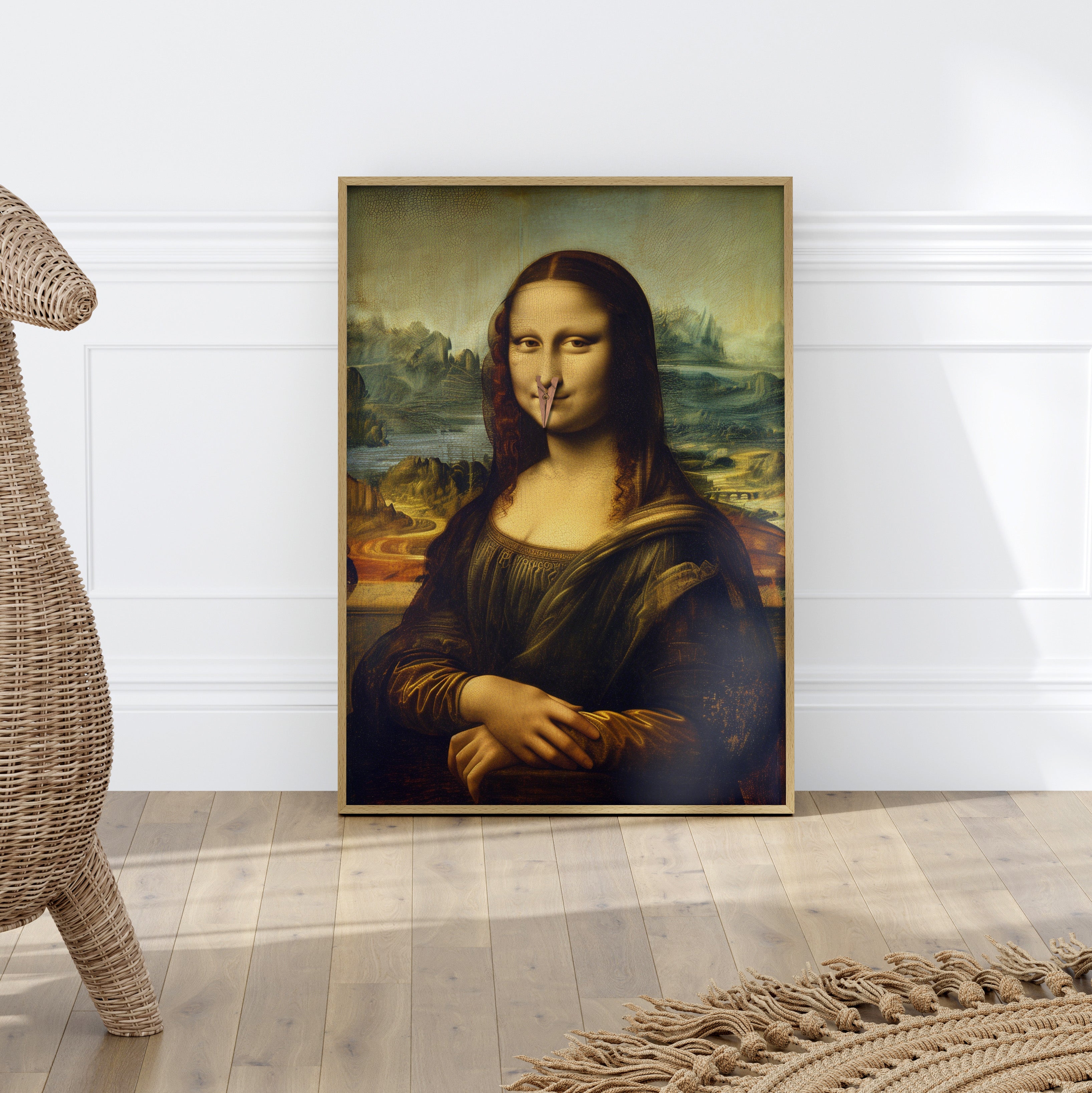 Mona Lisa Nose Peg Gag