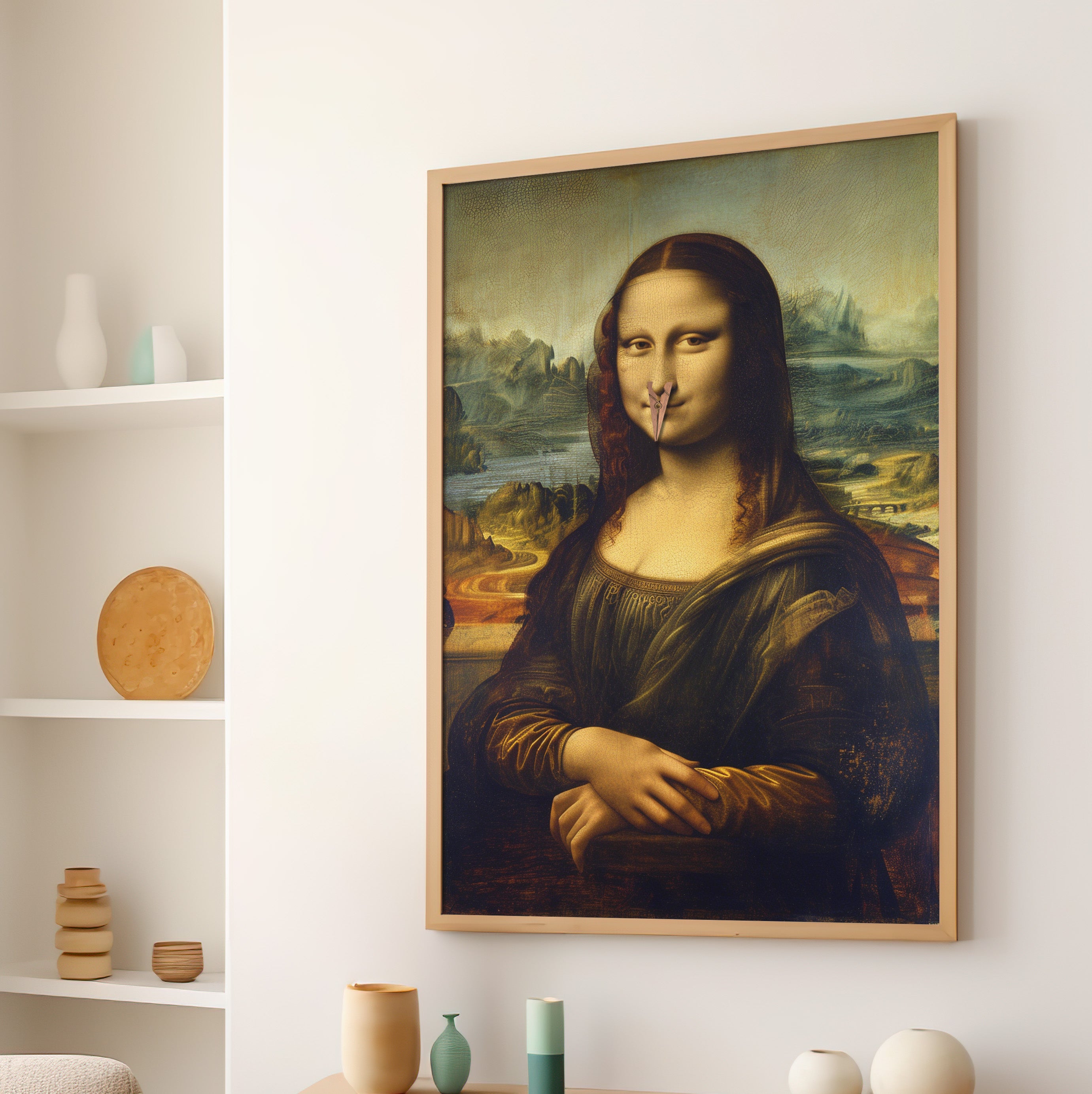 Mona Lisa Nose Peg Gag