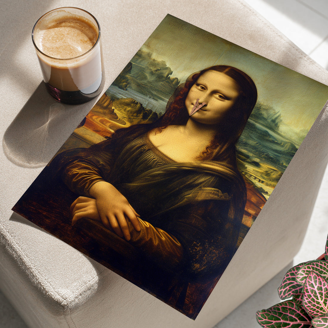 Mona Lisa Nose Peg Gag